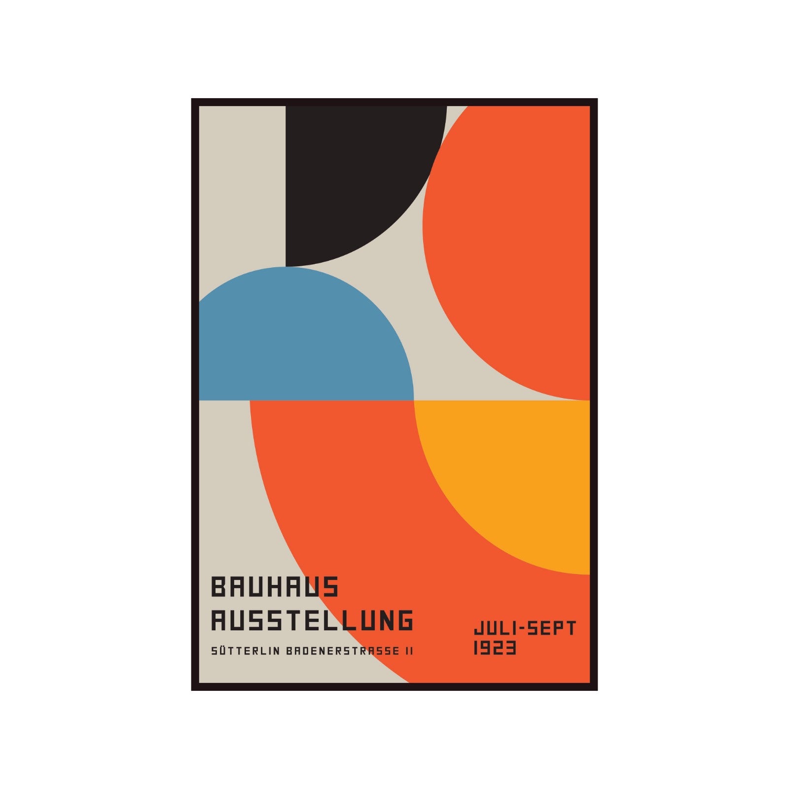 Plakat Bauhaus 1923, Abstrakcja, Vintage, Retro, Dekoracja Ścienna