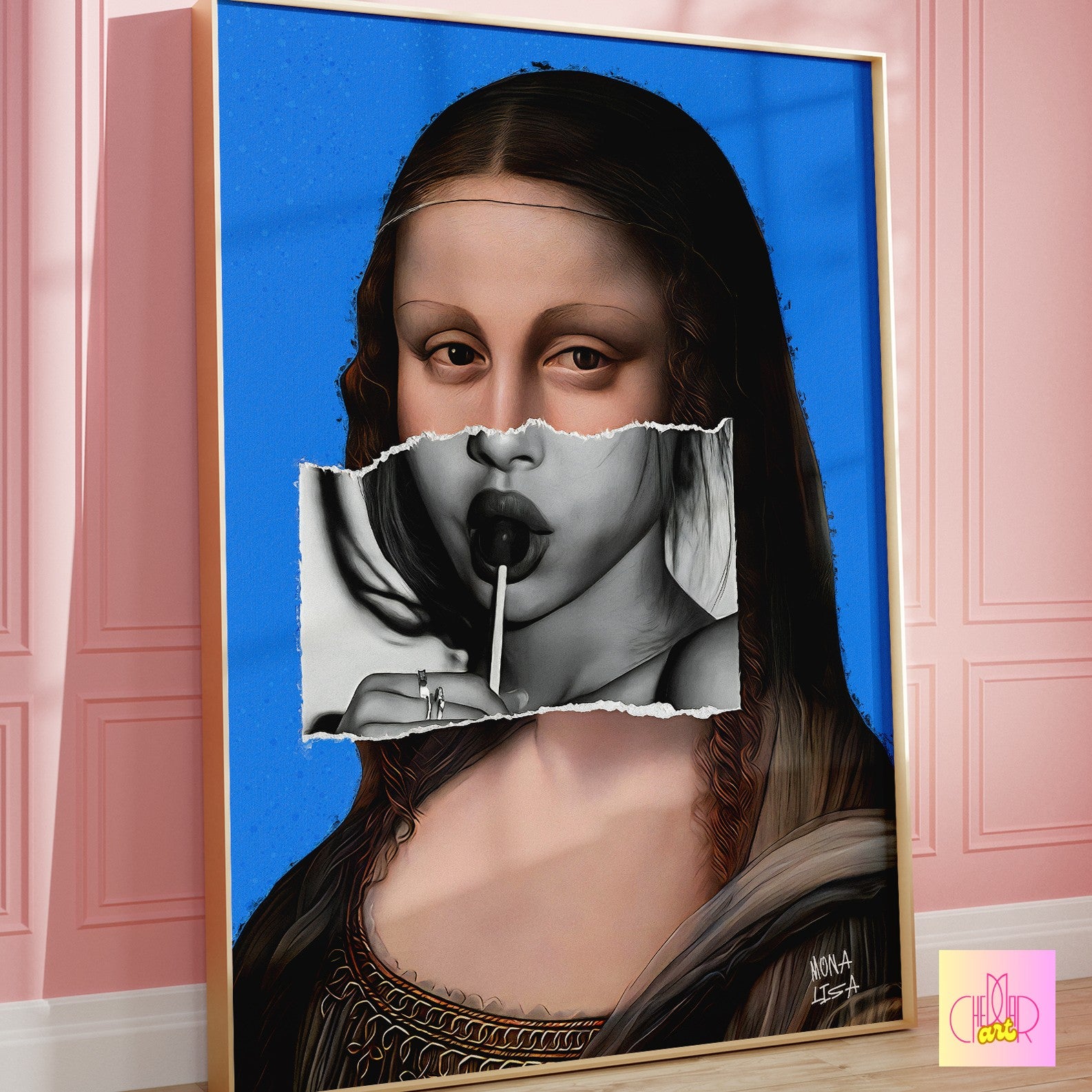 Plakat Awangardowy "Mona Lisa", sztuka współczesna, sztuka awangardowa