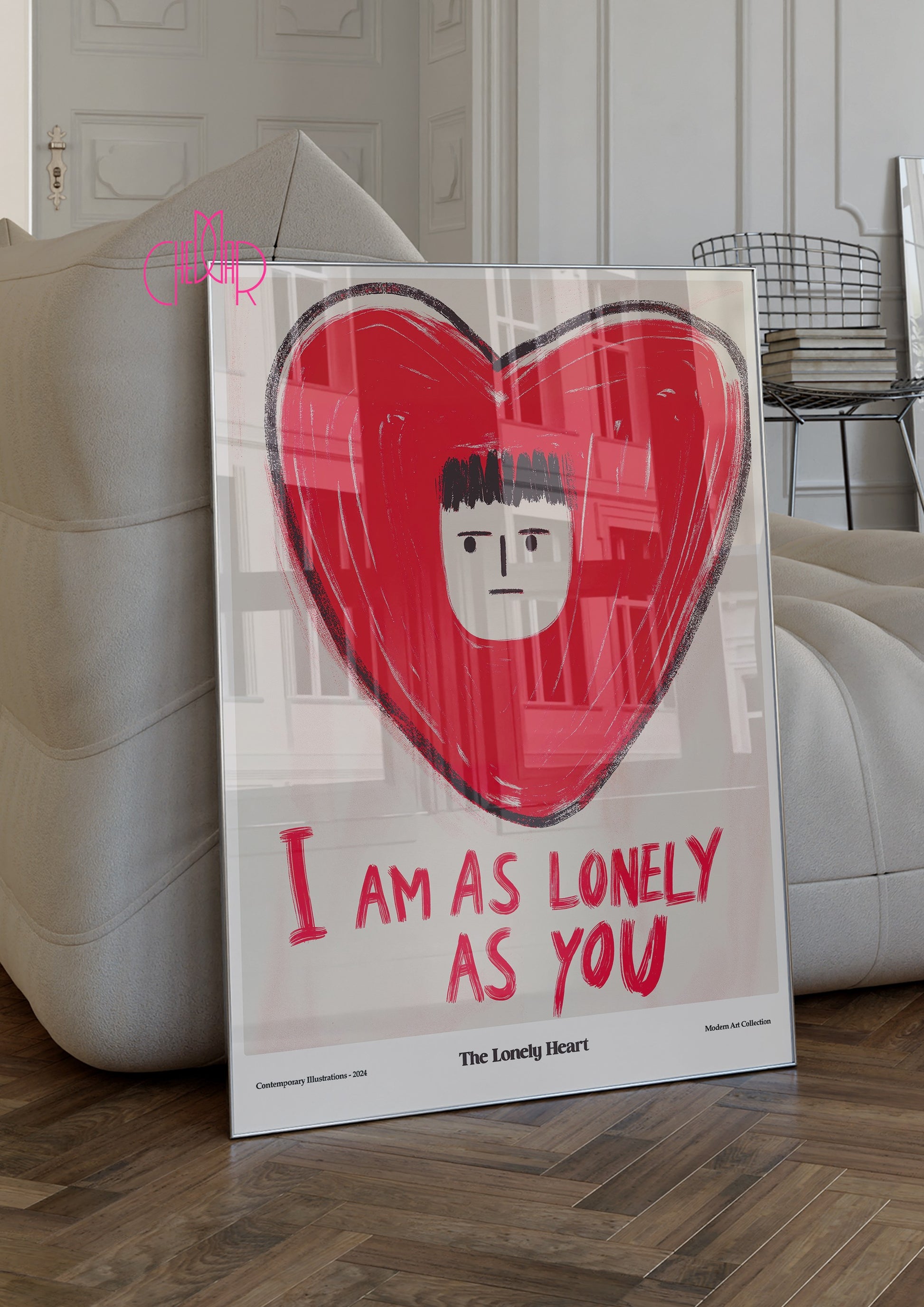 Plakat I Am As Lonely as You, modernizm, sztuka współczesna