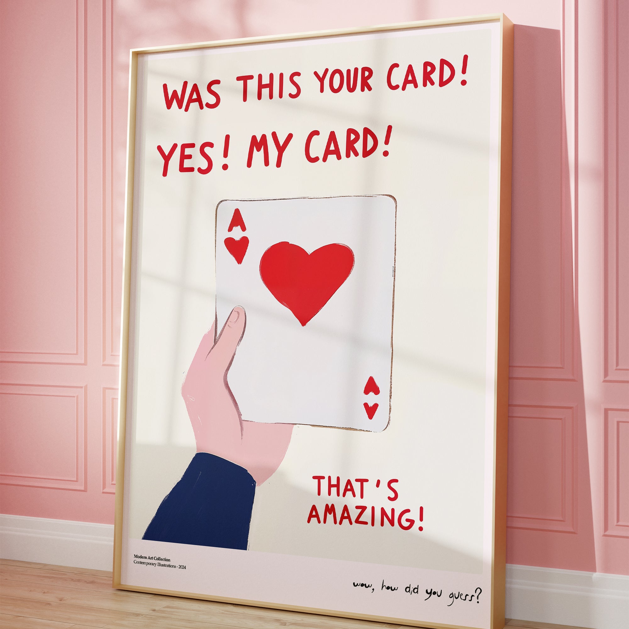 Plakat Amazing Card, Ace of Hearts, modernizm, sztuka współczesna