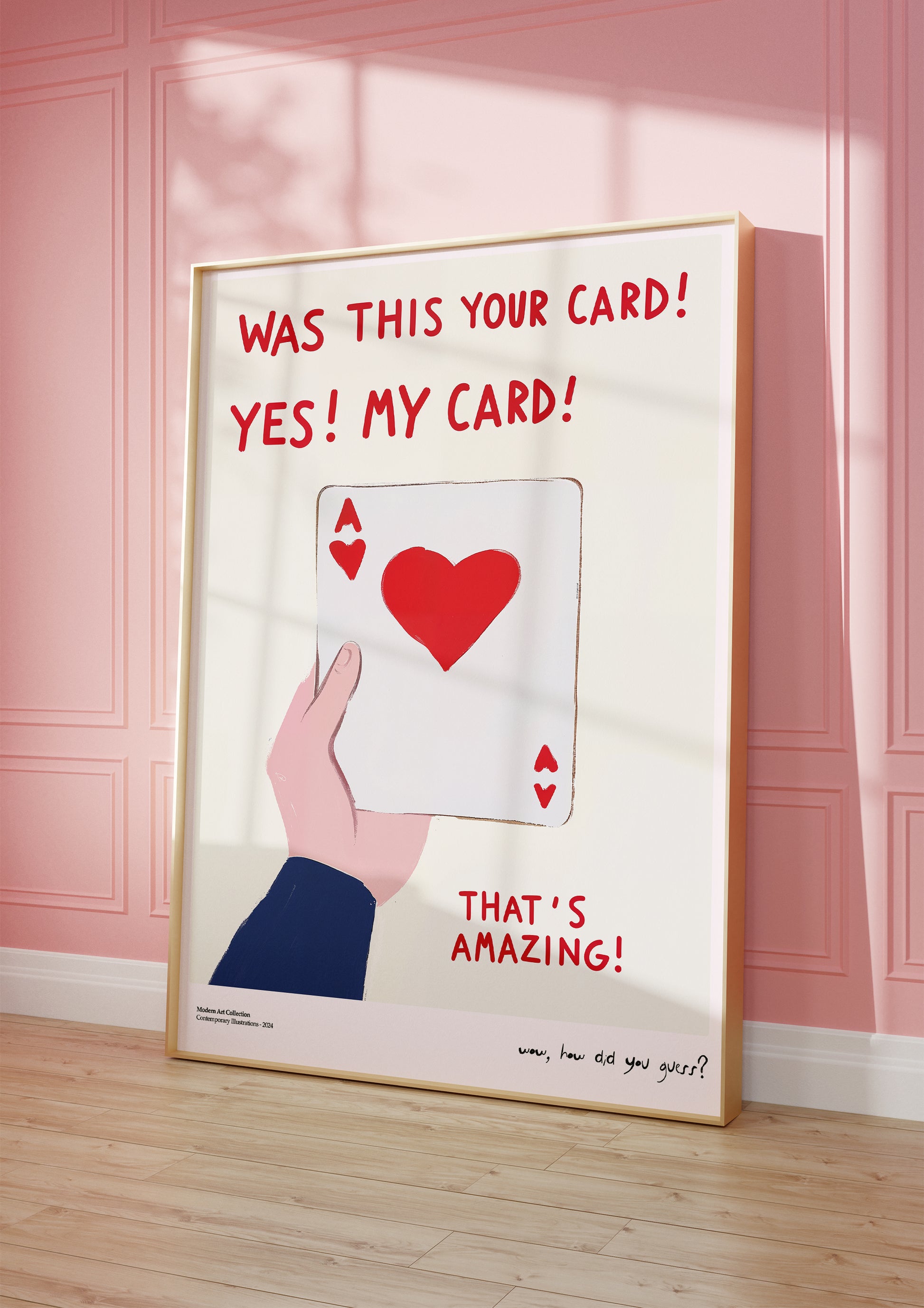 Plakat Amazing Card, Ace of Hearts, modernizm, sztuka współczesna