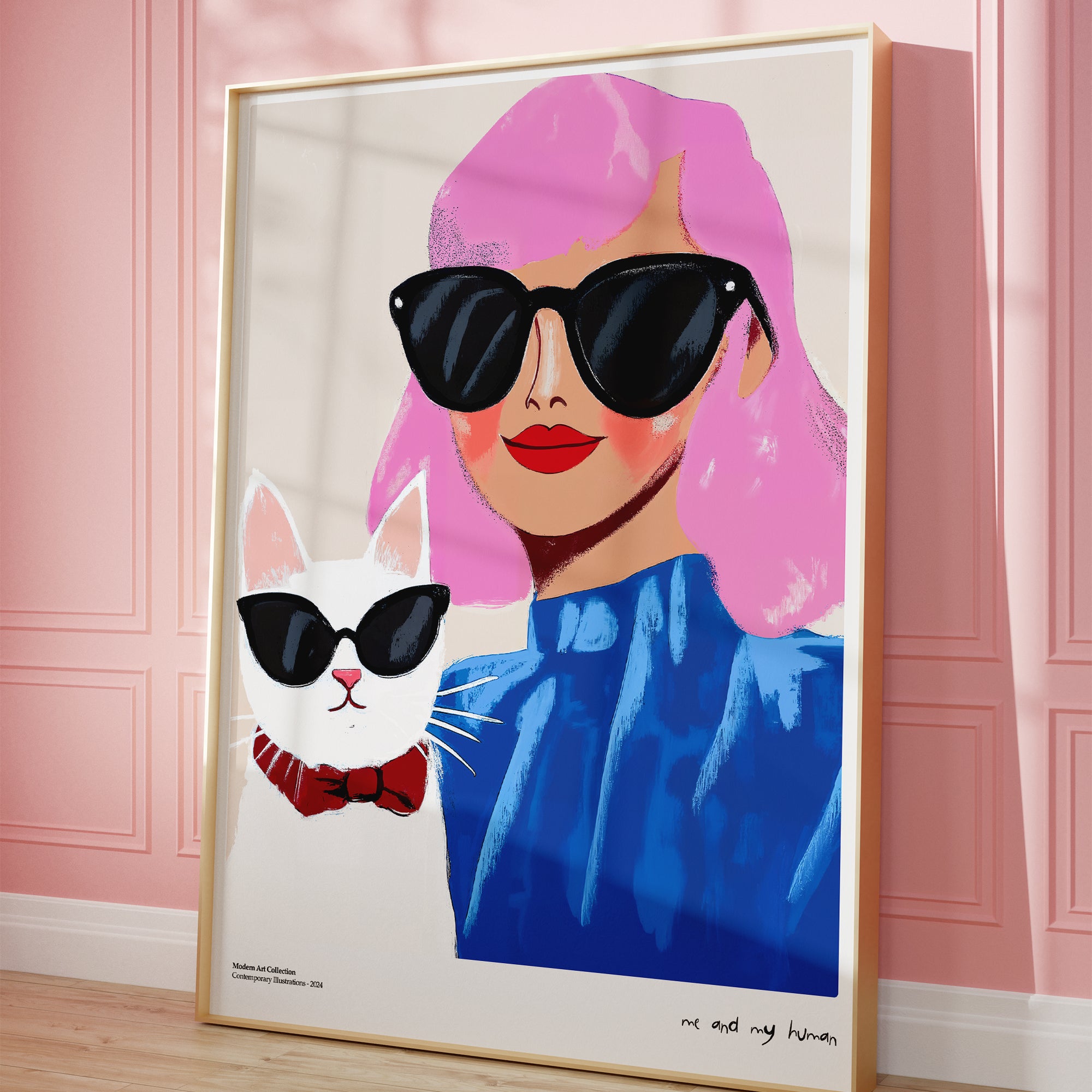 Plakat „Me and My Human” – Stylowy duet, który skradnie Twoje serce!