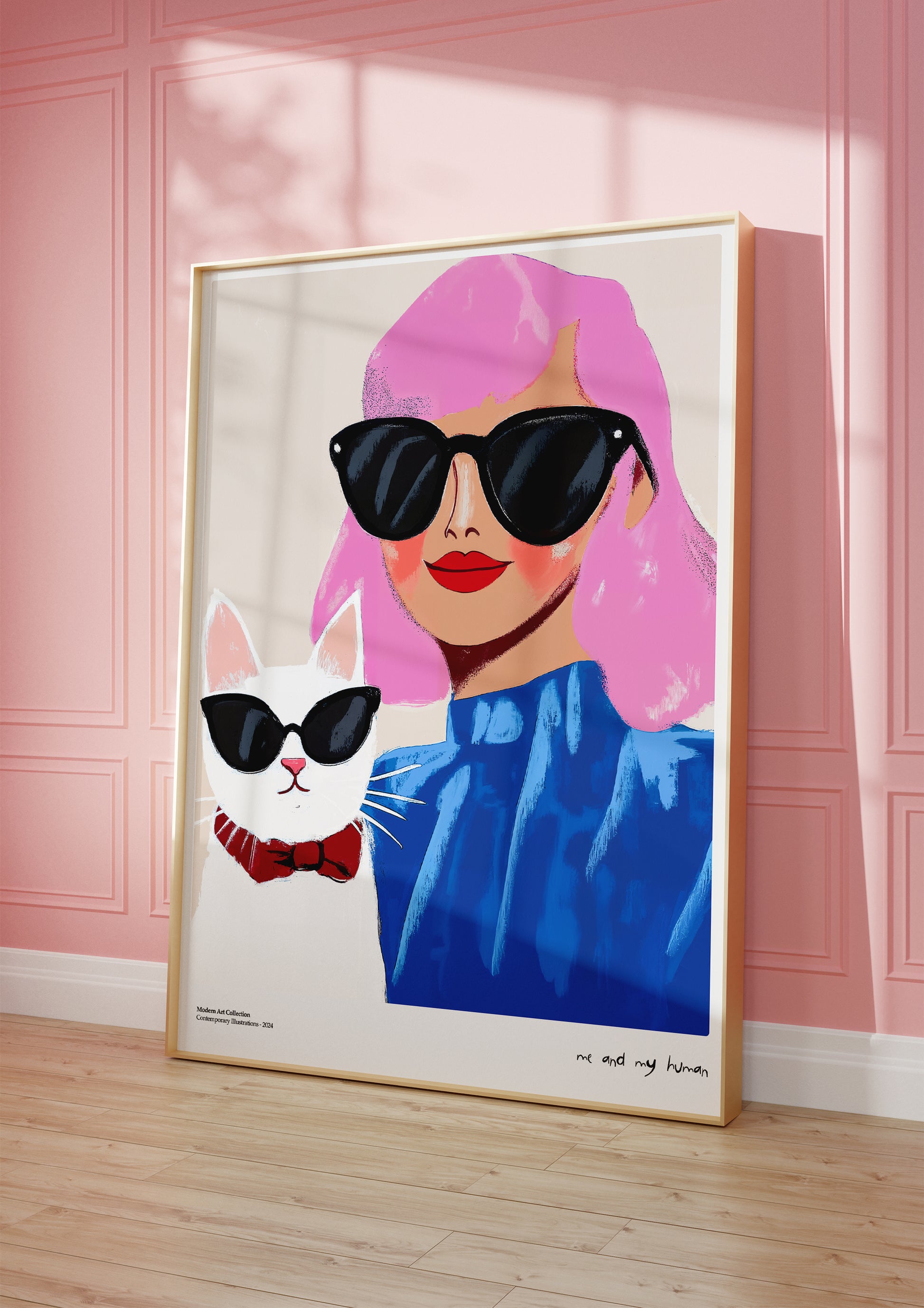 Plakat „Me and My Human” – Stylowy duet, który skradnie Twoje serce!