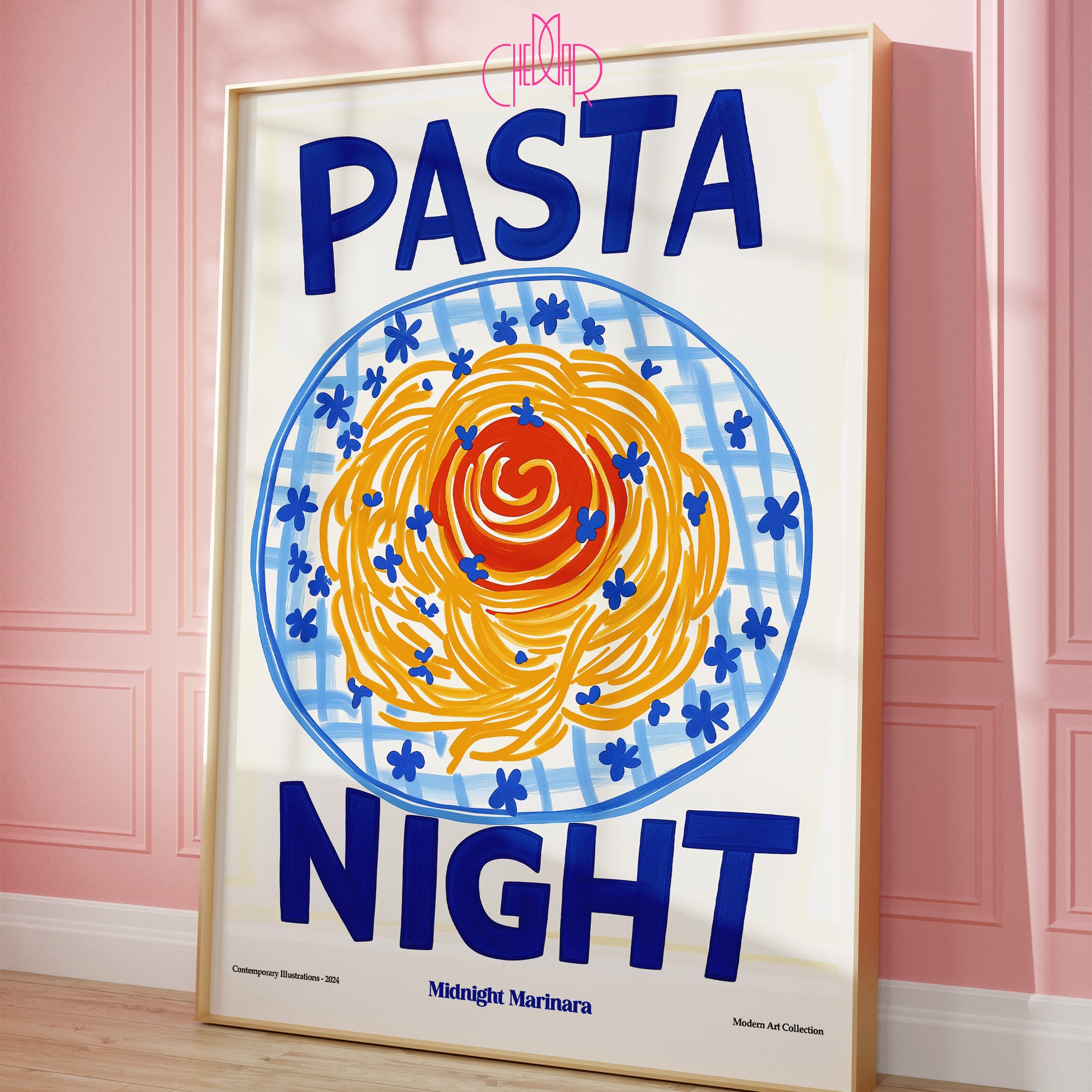 Plakat modernistyczny Pasta Night, Galeria Sztuki Współczesnej