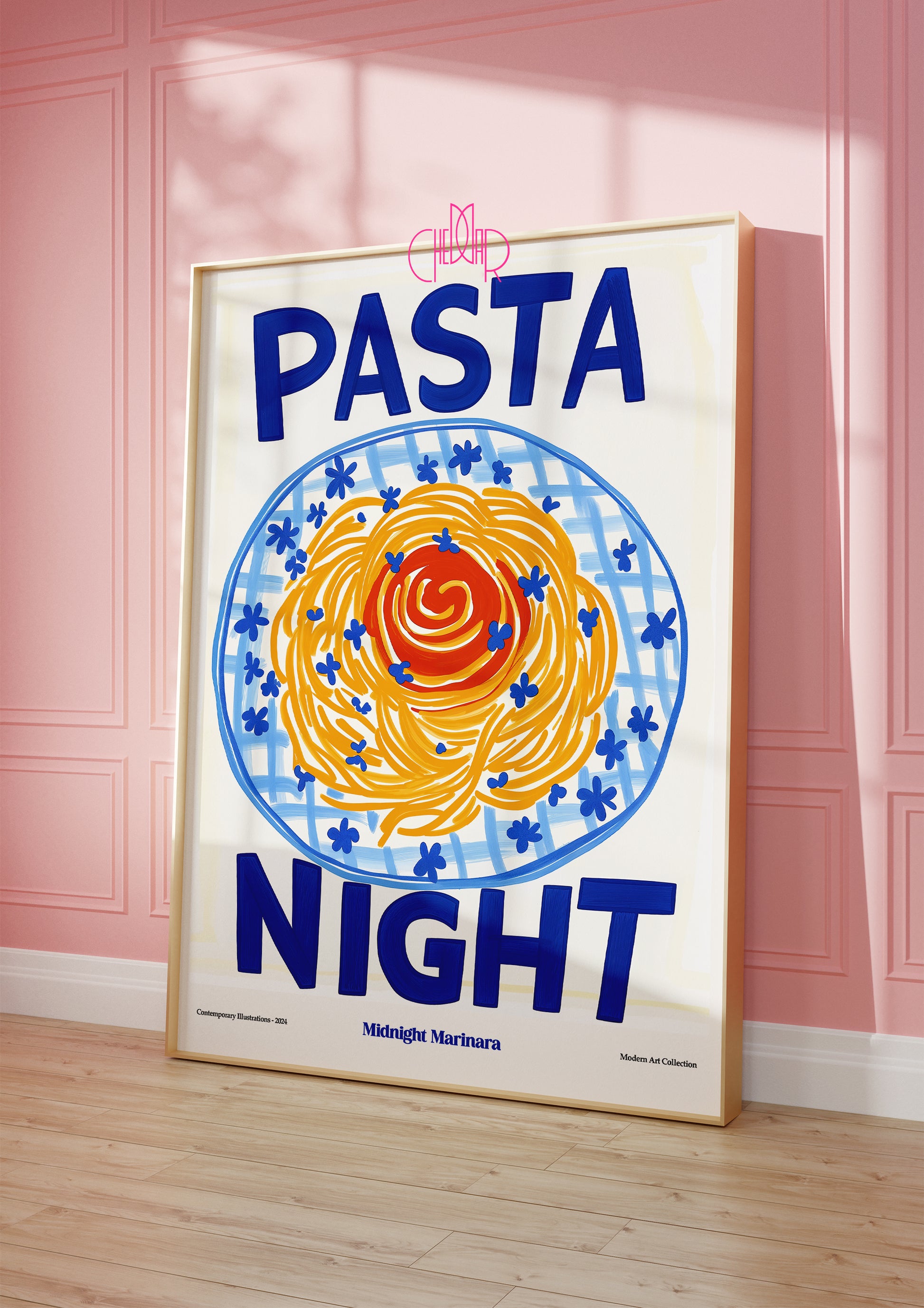 Plakat modernistyczny Pasta Night, Galeria Sztuki Współczesnej