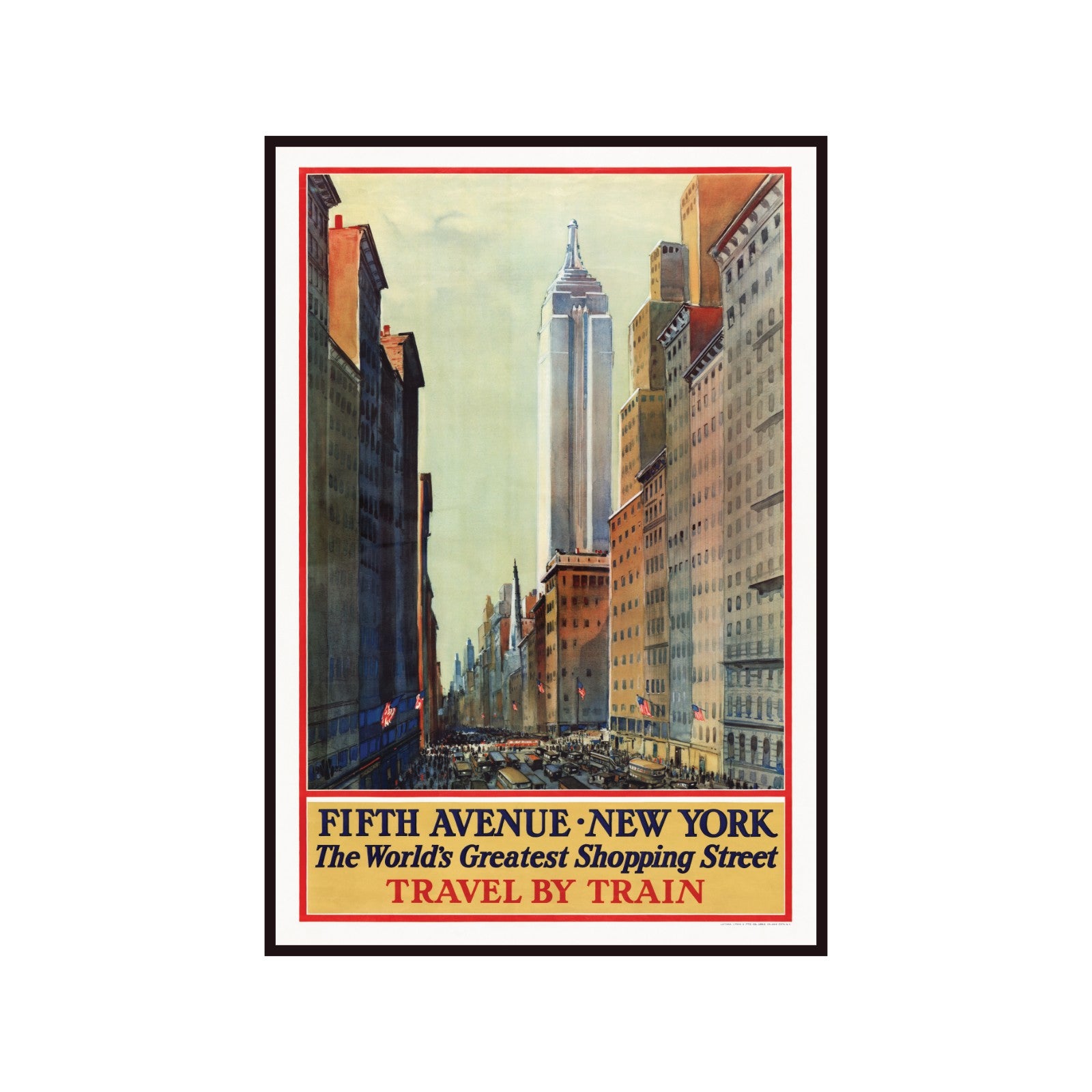 Plakat Retro – Fifth Avenue, New York – The World’s Greatest Shopping Street, 1920s