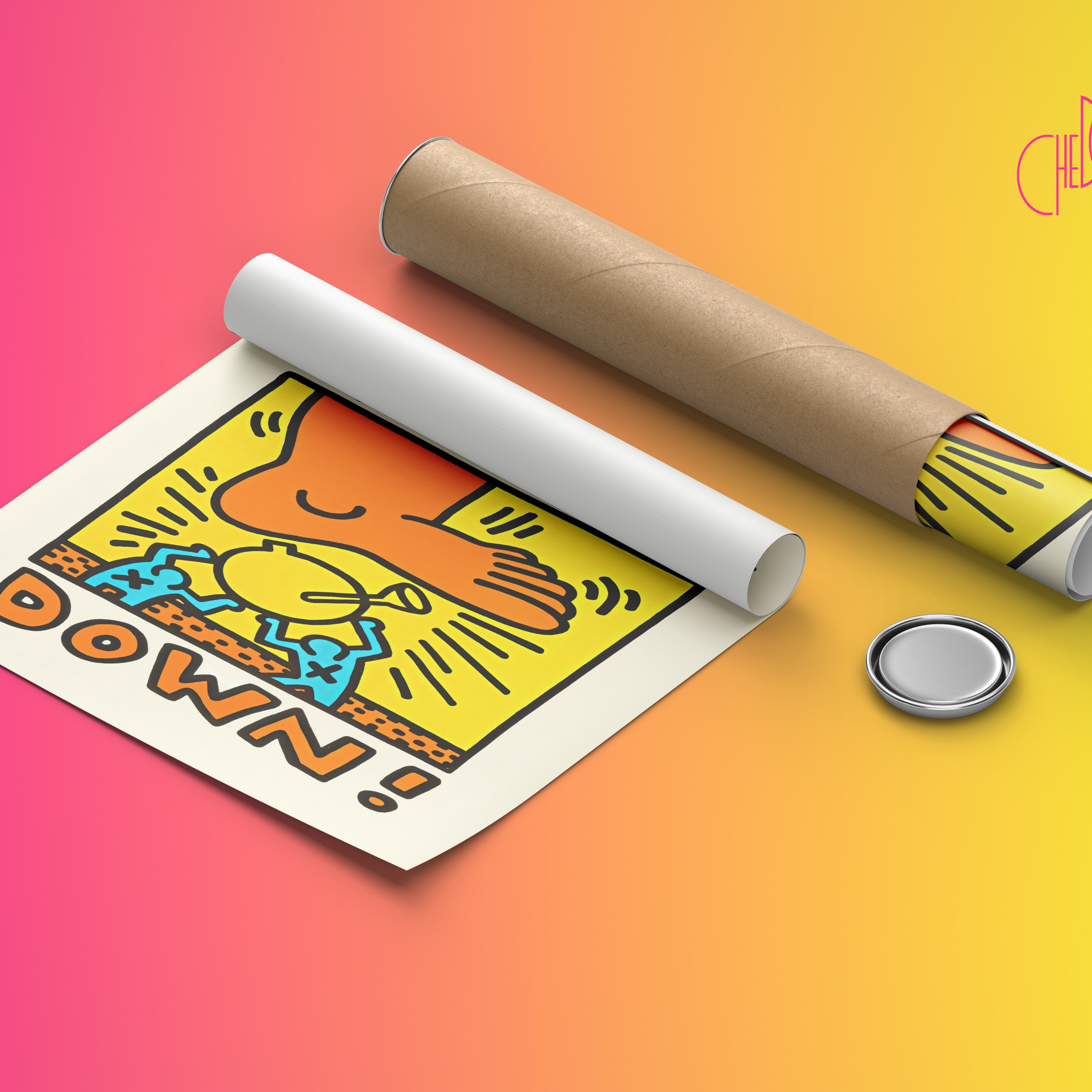 Plakat Keith Haring Crack Down 1986, street art, pop art