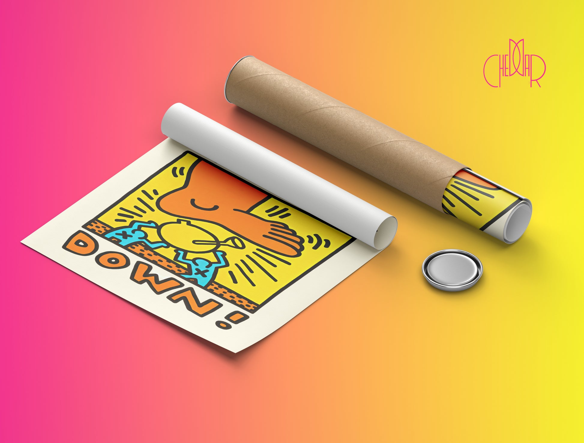 Plakat Keith Haring Crack Down 1986, street art, pop art