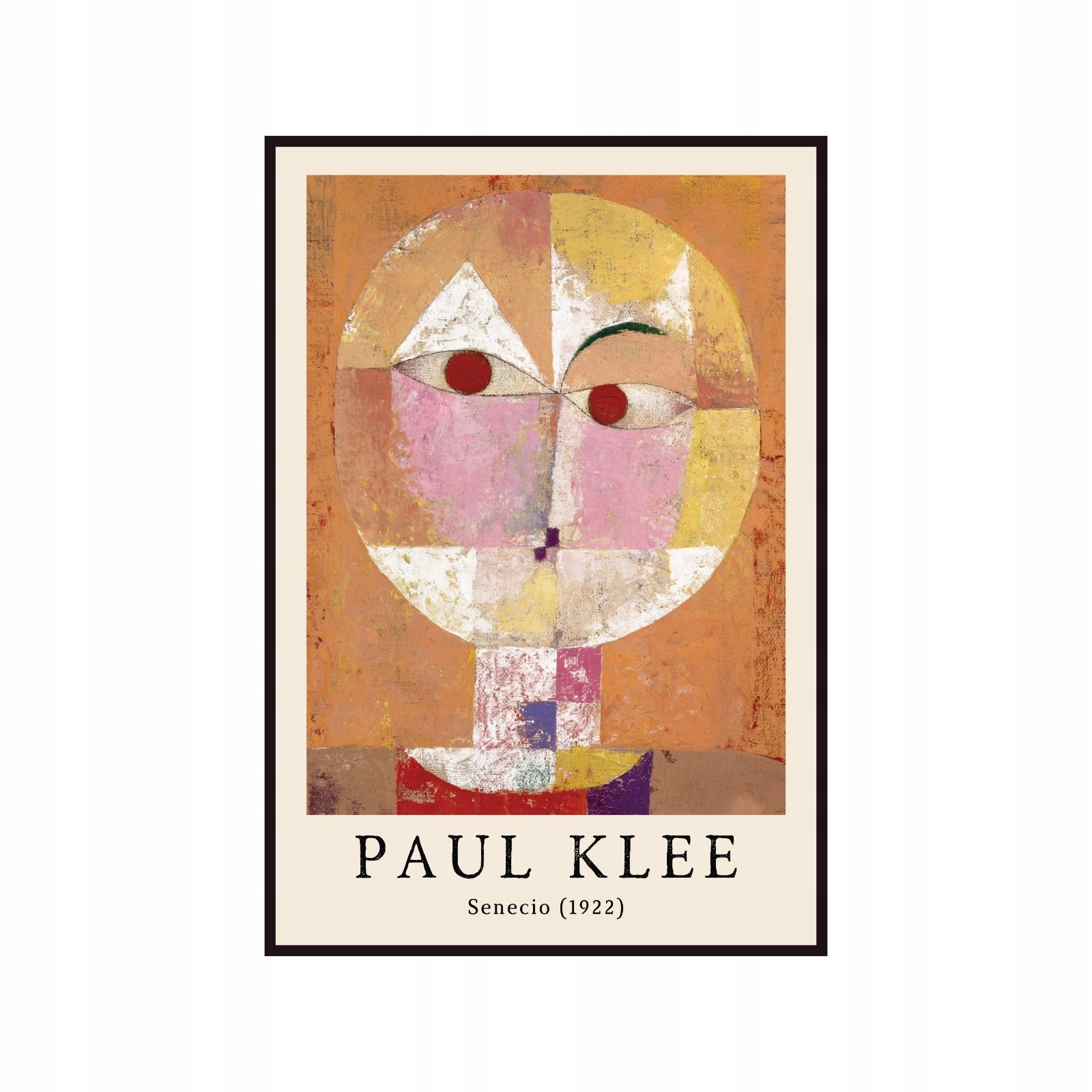 Plakat Paul Klee Senecio 1922, abstrakcja, kubizm, sztuka