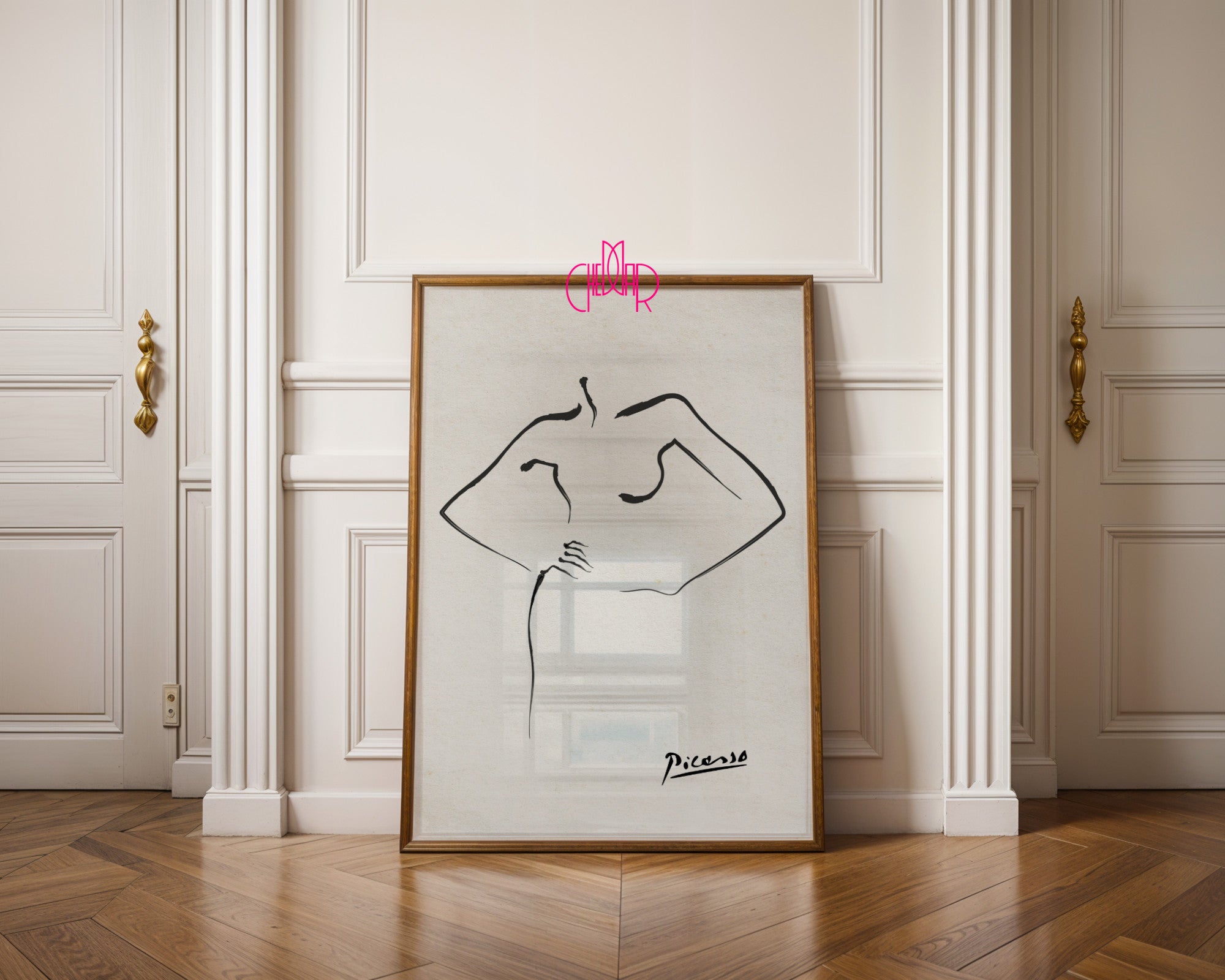 Pablo Picasso – Minimalist Female Form Line Art Sketch