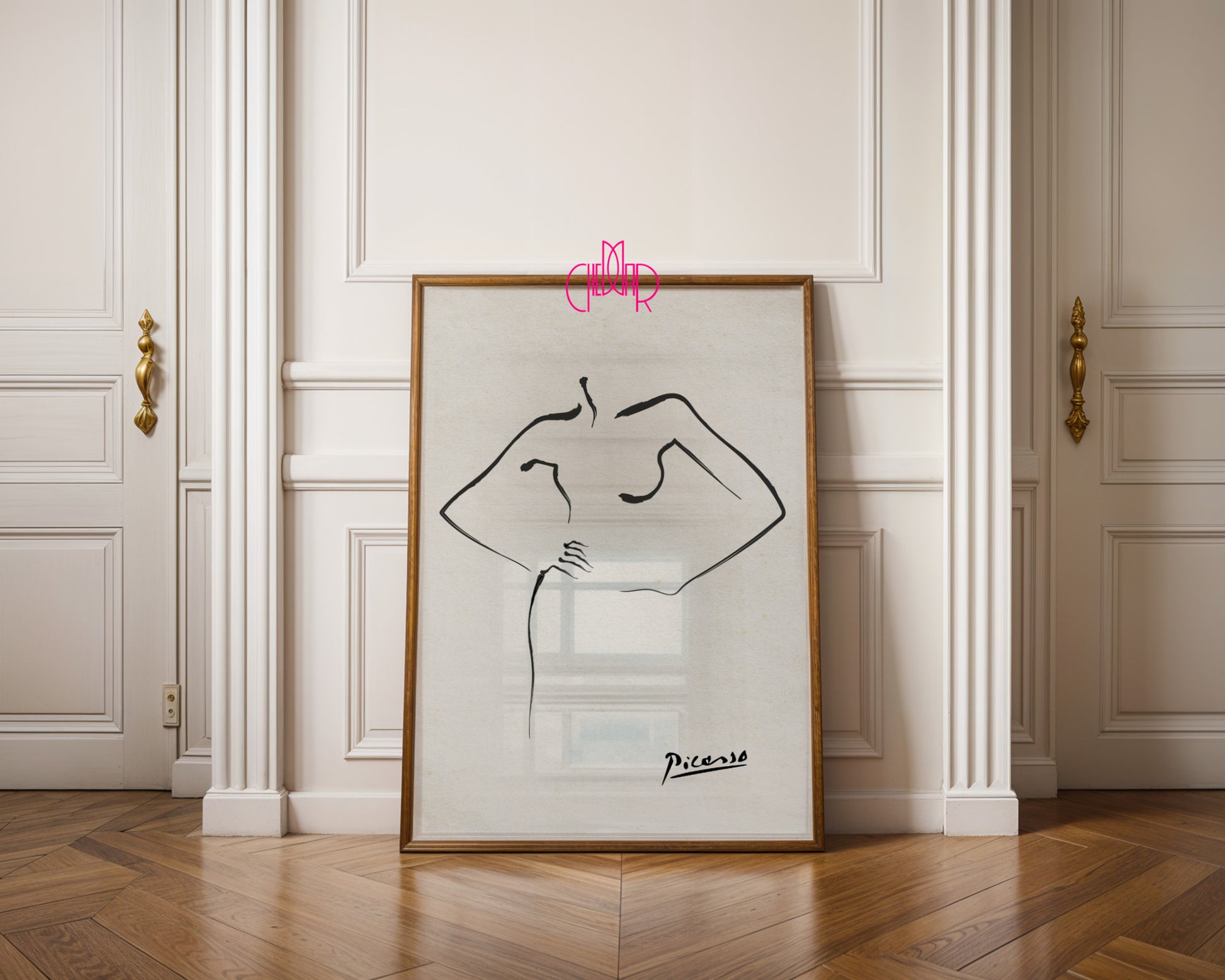 Pablo Picasso – Minimalist Female Form Line Art Sketch