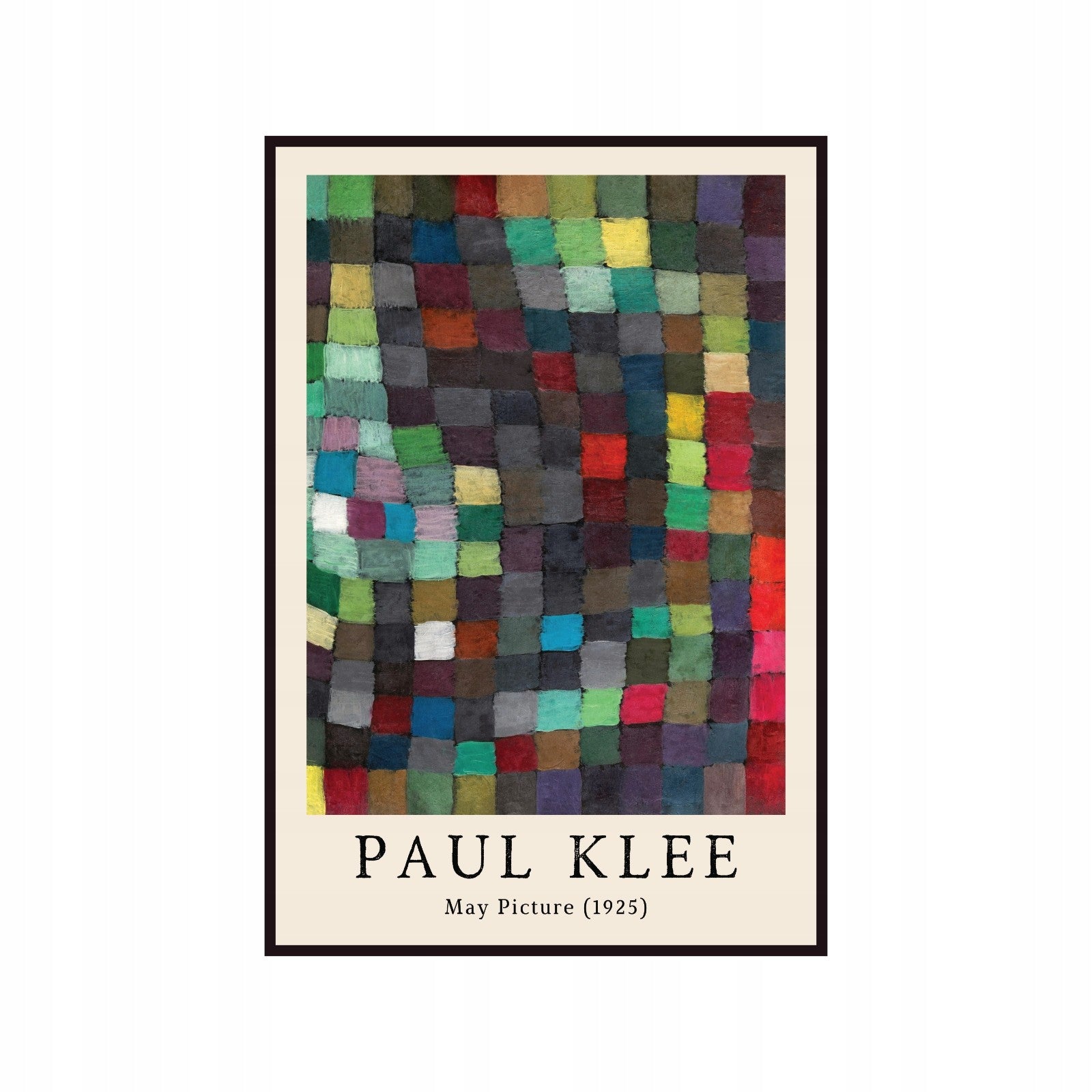 Plakat Paul Klee May Picture 1925, kubizm, abstrakcja, kwadraty