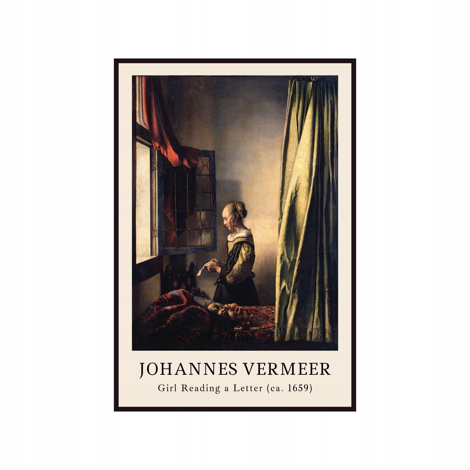 Plakat Johannes Vermeer Dziewczyna czytająca list, Vintage