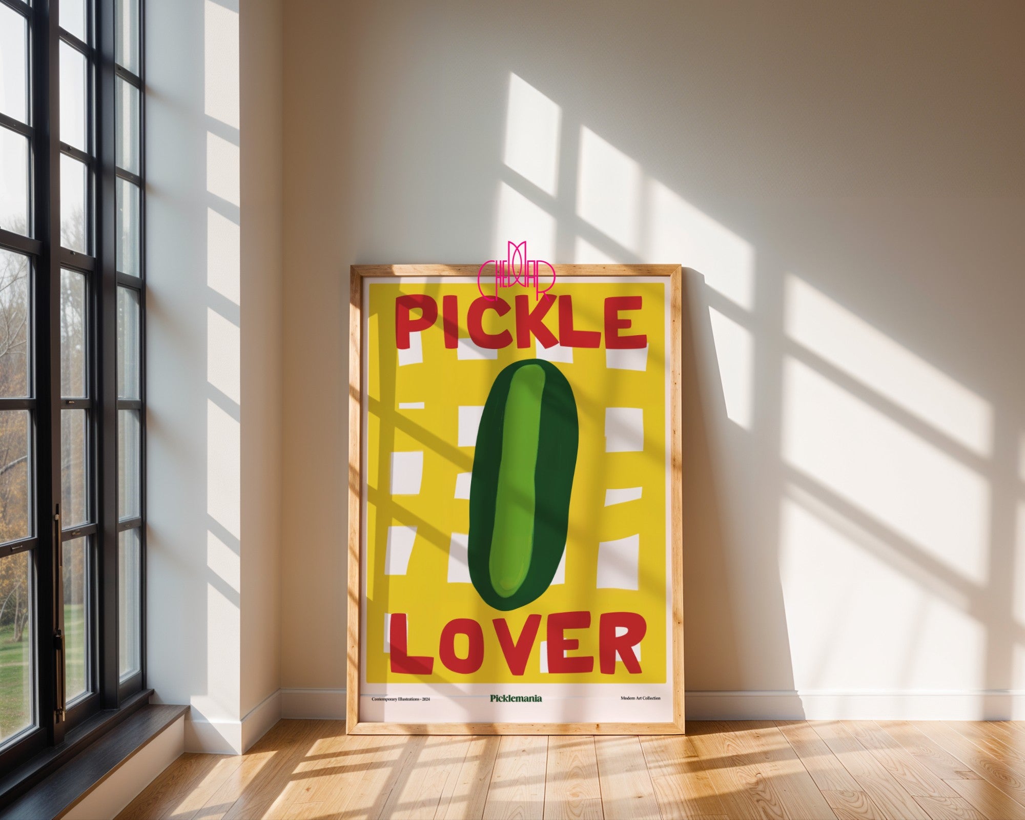 Plakat Pickle Lover, miłośnicy pikli, modernizm, sztuka współczesna,