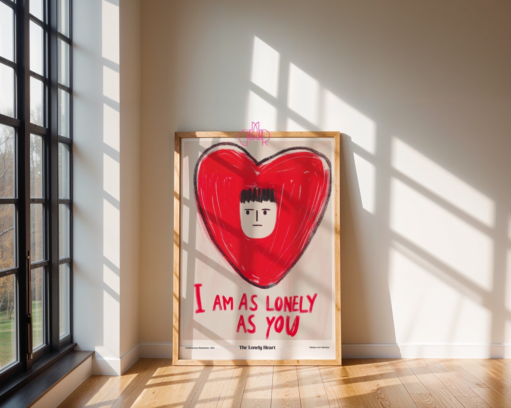 Plakat I Am As Lonely as You, modernizm, sztuka współczesna