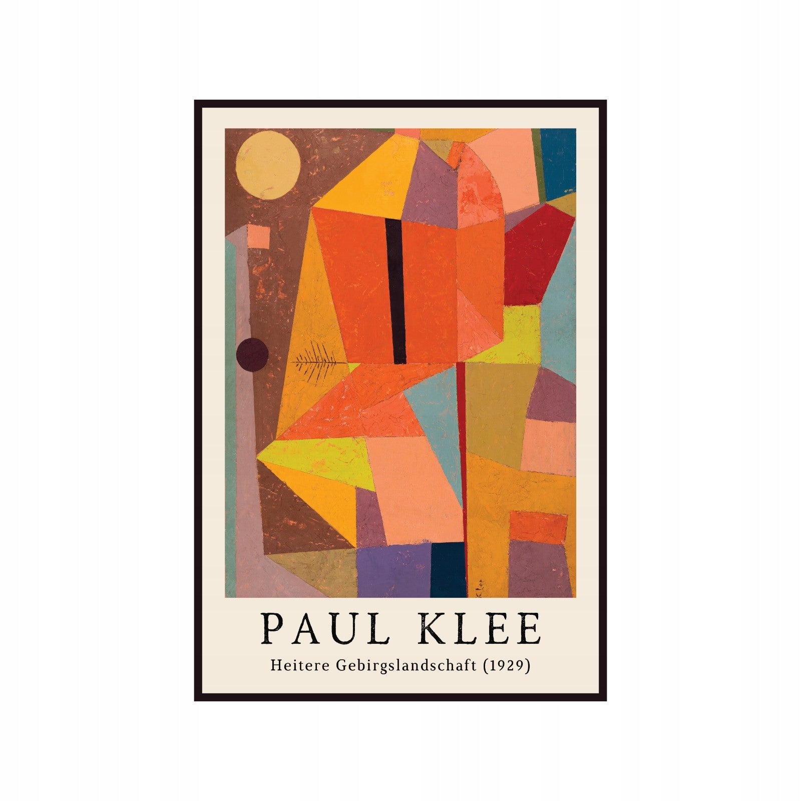 Plakat Paul Klee Heitere Gebirgslandschaft 1929, kubizm, abstrakcja
