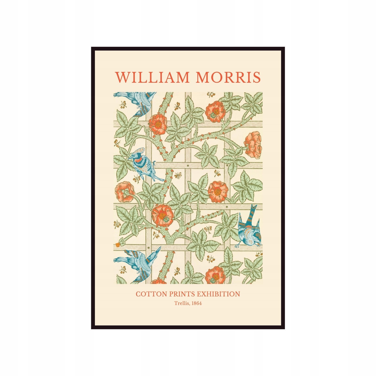 Plakat William Morris – Cotton Prints Exhibition, Trellis, 1864