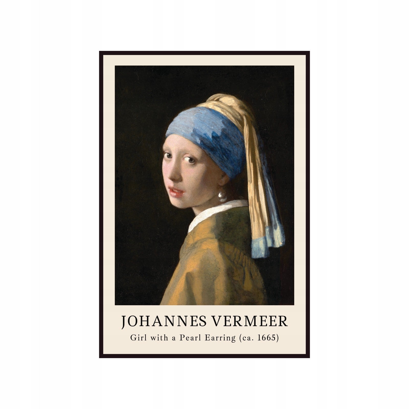 Plakat Johannes Vermeer Dziewczyna z perłami, klasyka, Vintage