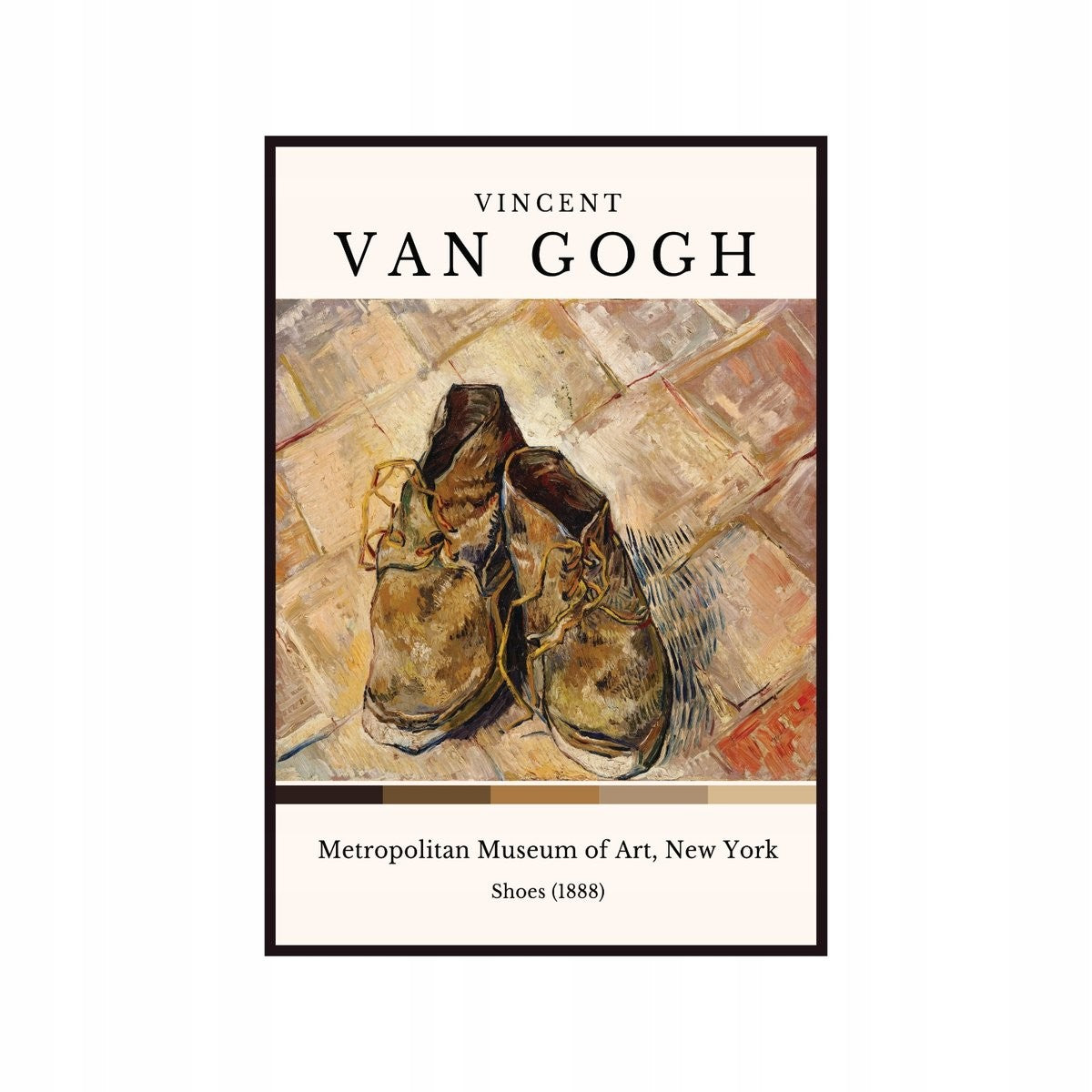 Plakat Vincent Van Gogh Shoes, Buty 1888, Muzeum Sztuki Nowy York