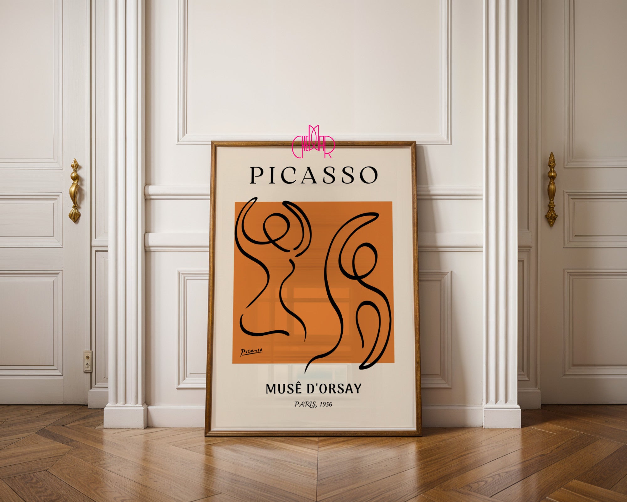 Pablo Picasso – Musée d’Orsay Abstract Figure & Orange Contrast
