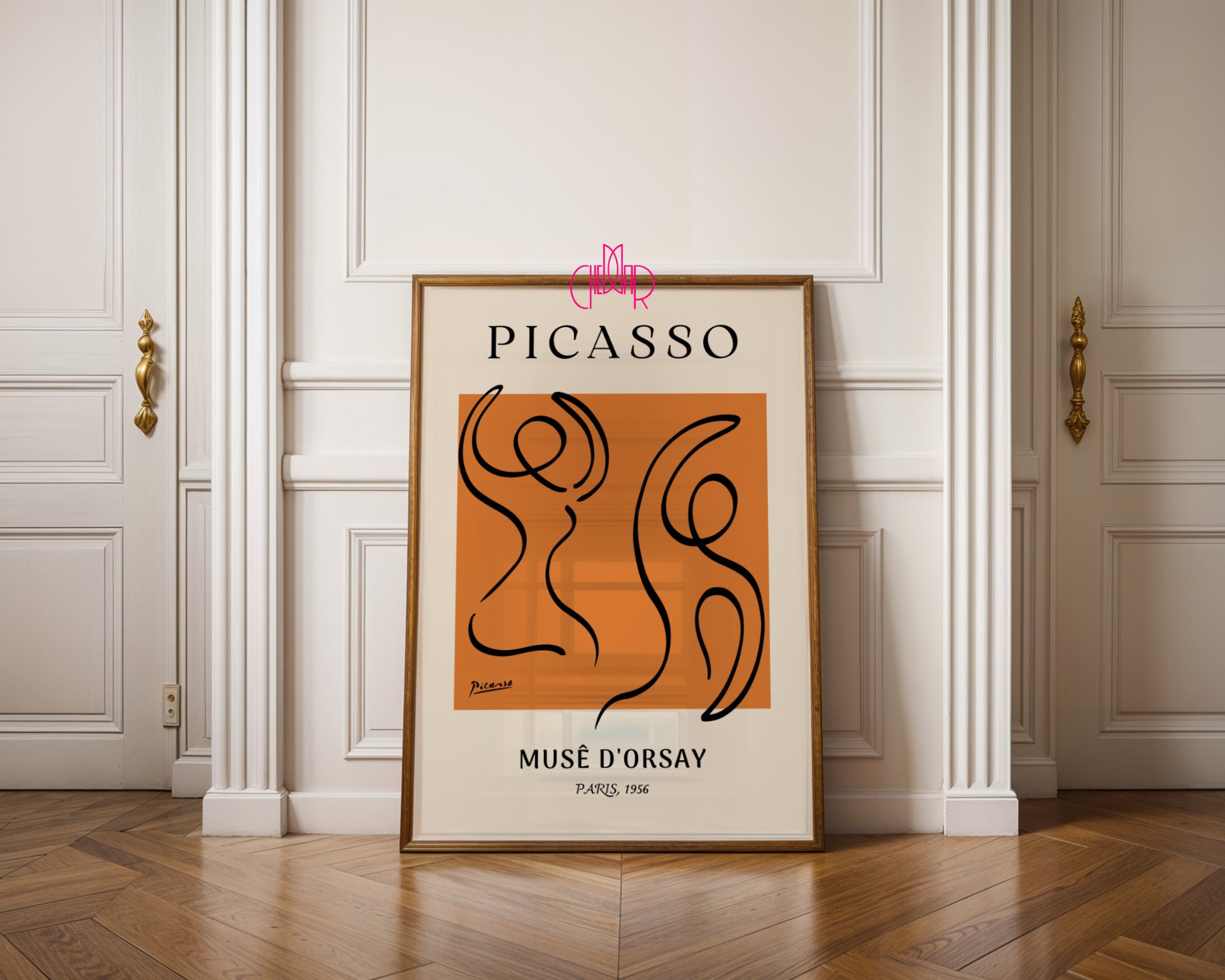Pablo Picasso – Musée d’Orsay Abstract Figure & Orange Contrast