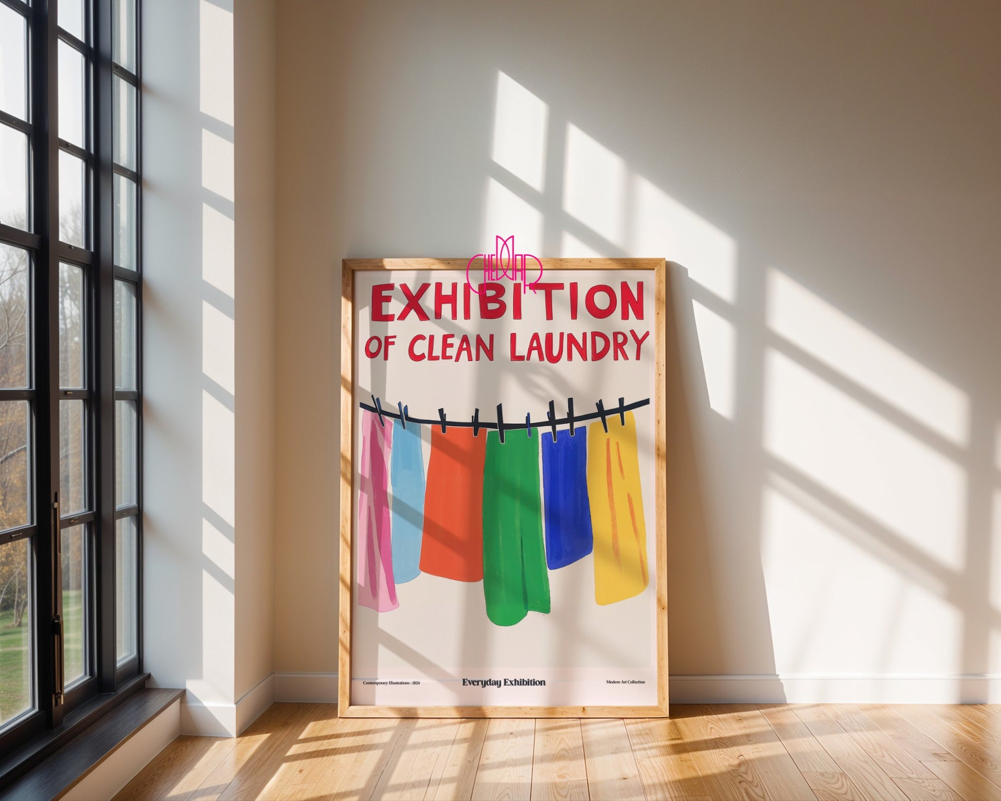 Plakat Wystawa Czystego Prania, sztuka współczesna, modernizm