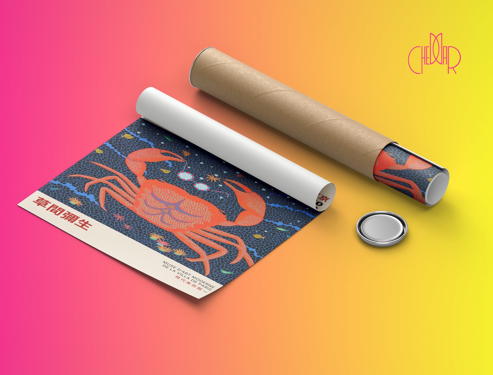 Plakat Yayoi Kusama Krab Japonia Tokyo 1993