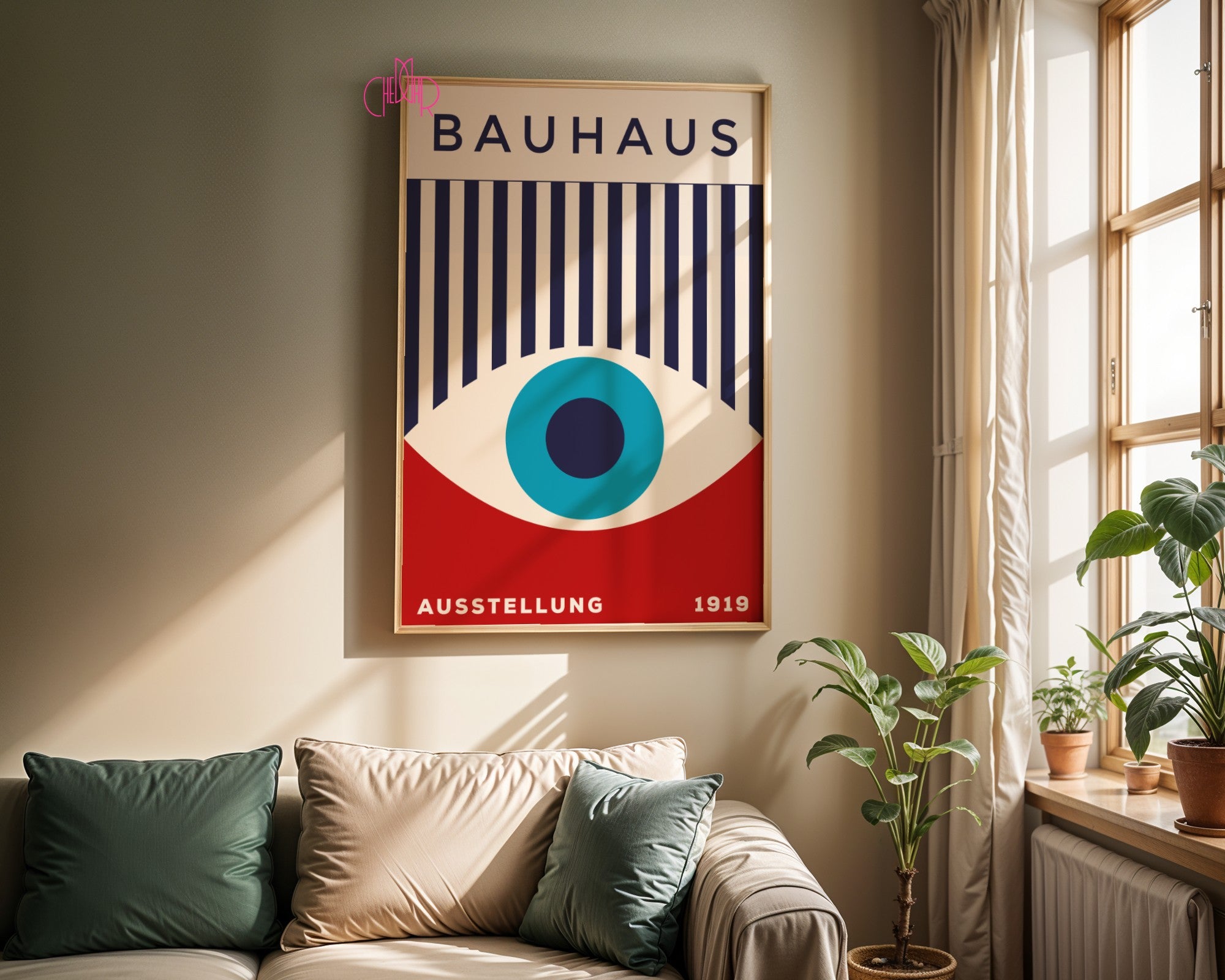 Plakat Bauhaus "Oko Proroka", retro, vintage