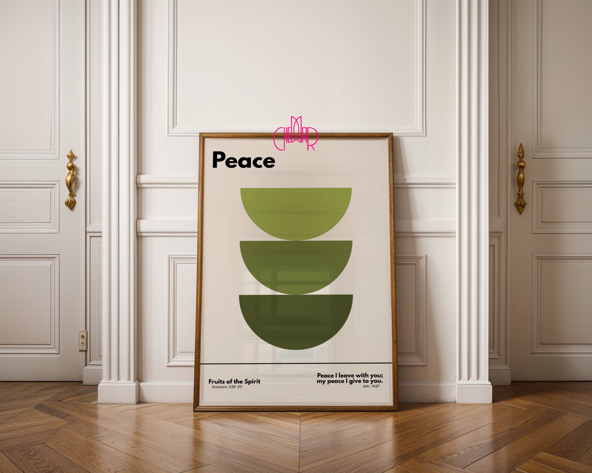 Plakat z serii Bauhaus- Dary Ducha Świętego- pokój