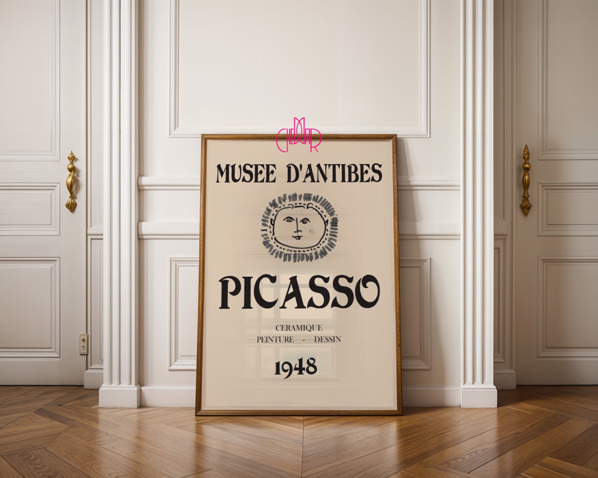 Pablo Picasso – Musée d'Antibes 1948 Ceramic Sun Exhibition Poster