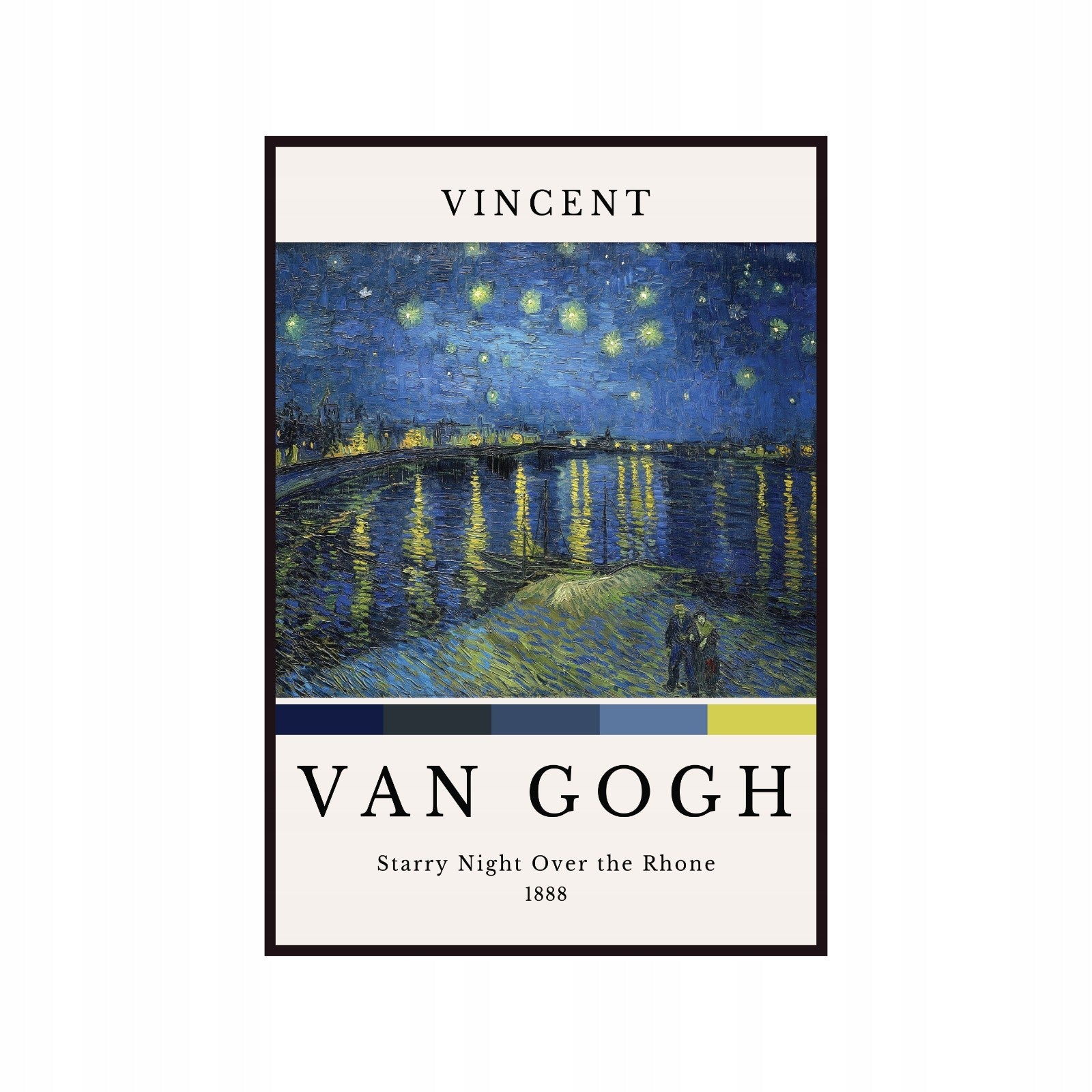 Plakat Vincent Van Gogh Starry Night over the Rhone 1888, Sztuka,