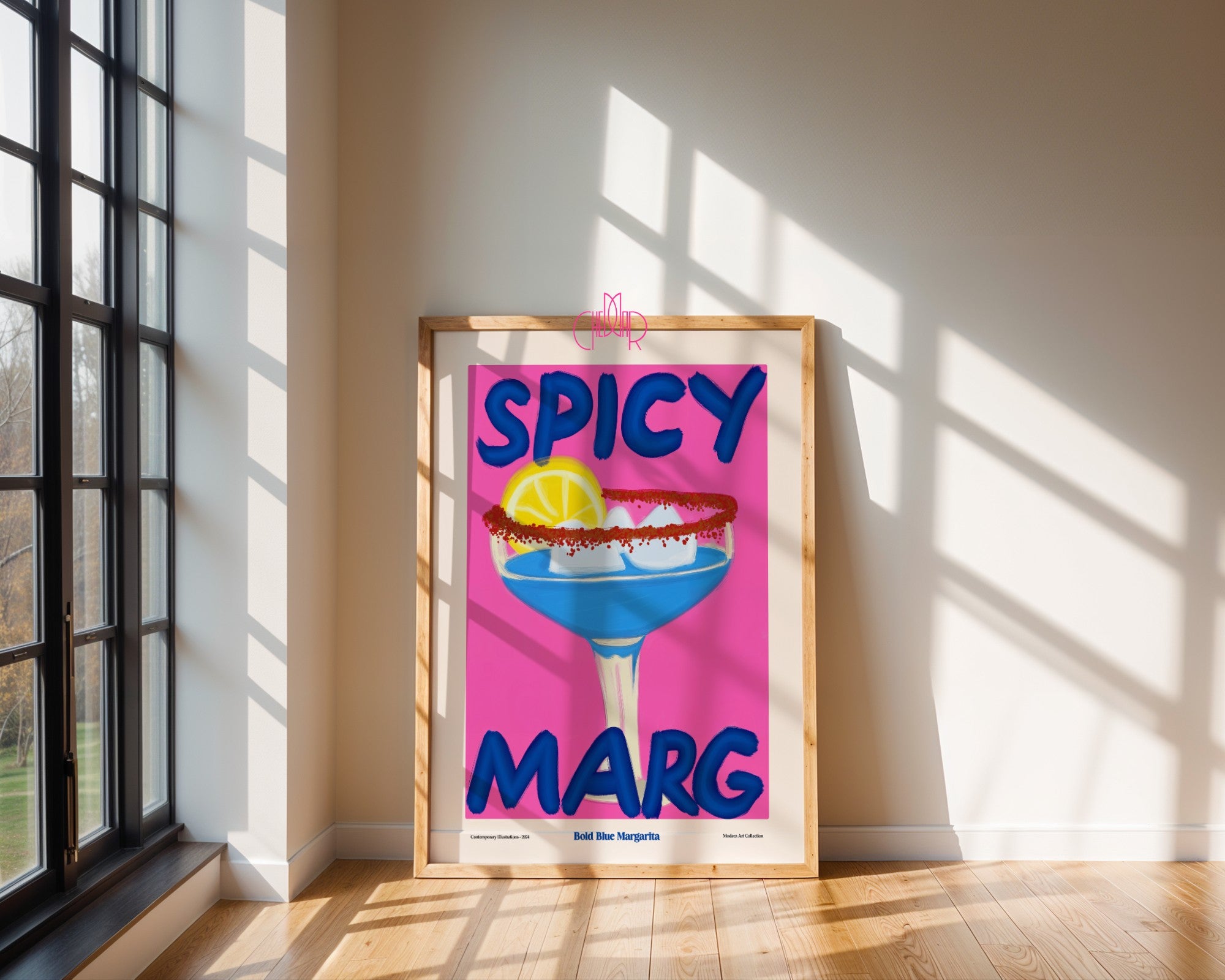 Plakat Spicy Marg,, Bold Blue Margarita, sztuka współczesna