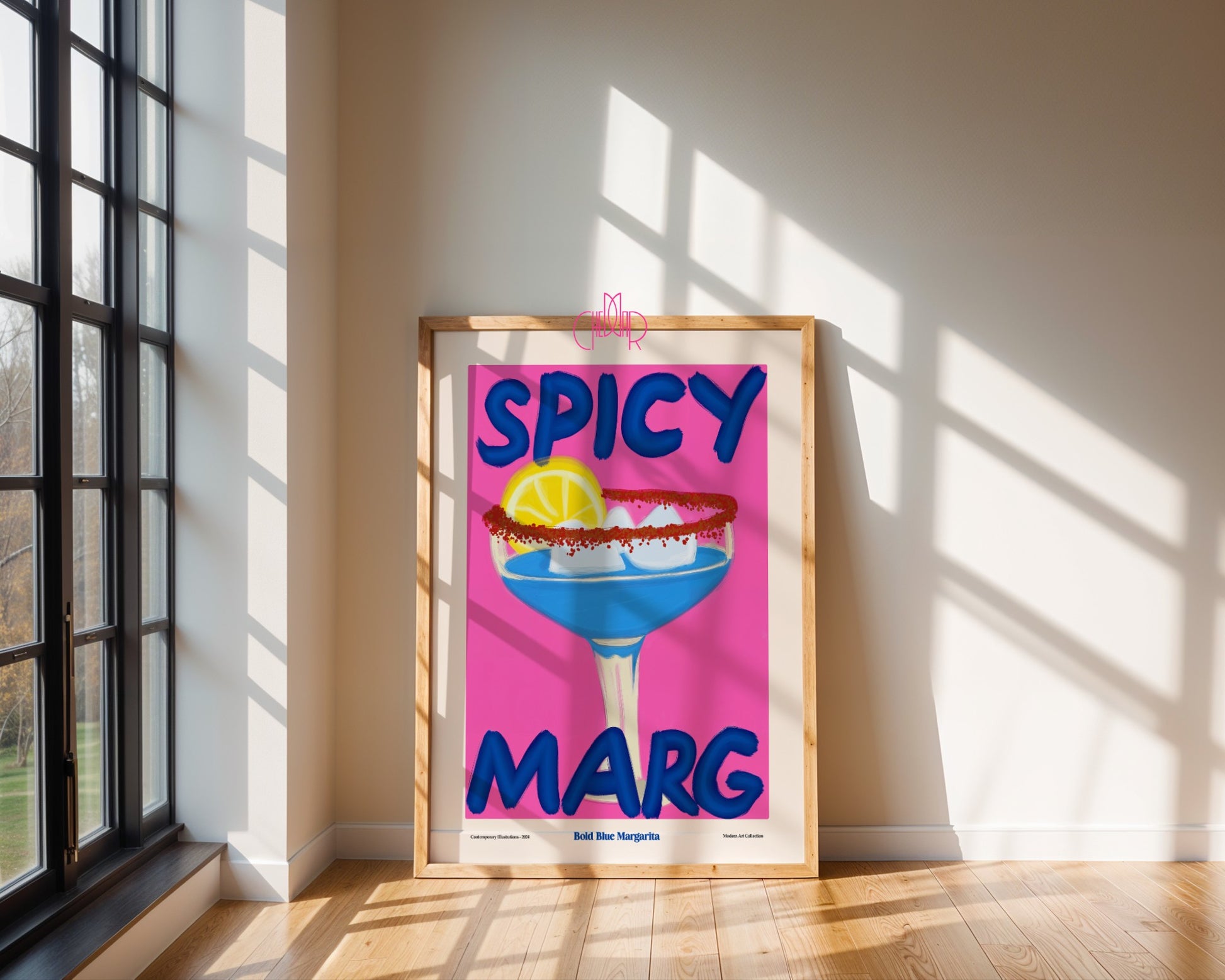 Plakat Spicy Marg,, Bold Blue Margarita, sztuka współczesna