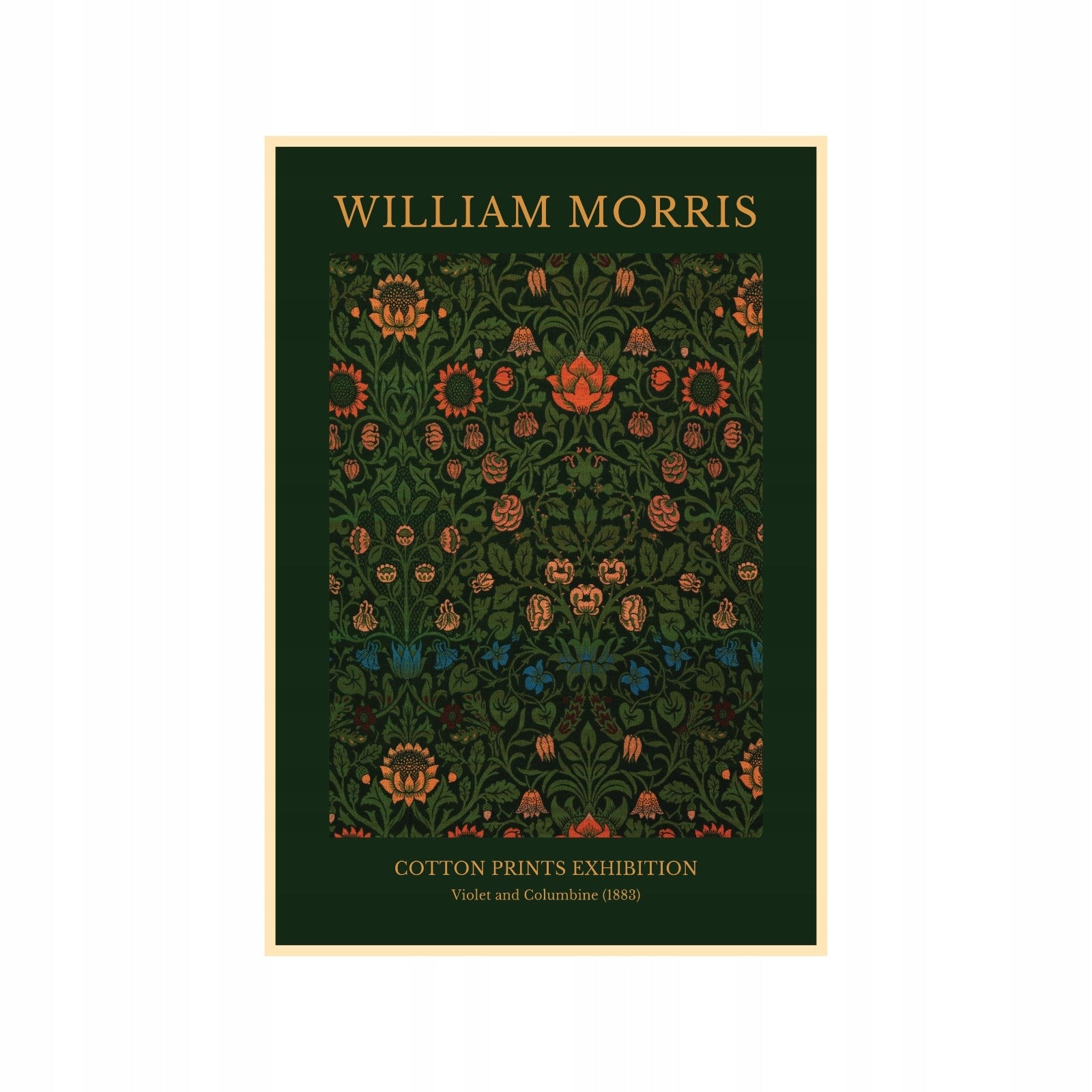 Plakat William Morris – Cotton Prints Exhibition, Violet and Columbine 1883