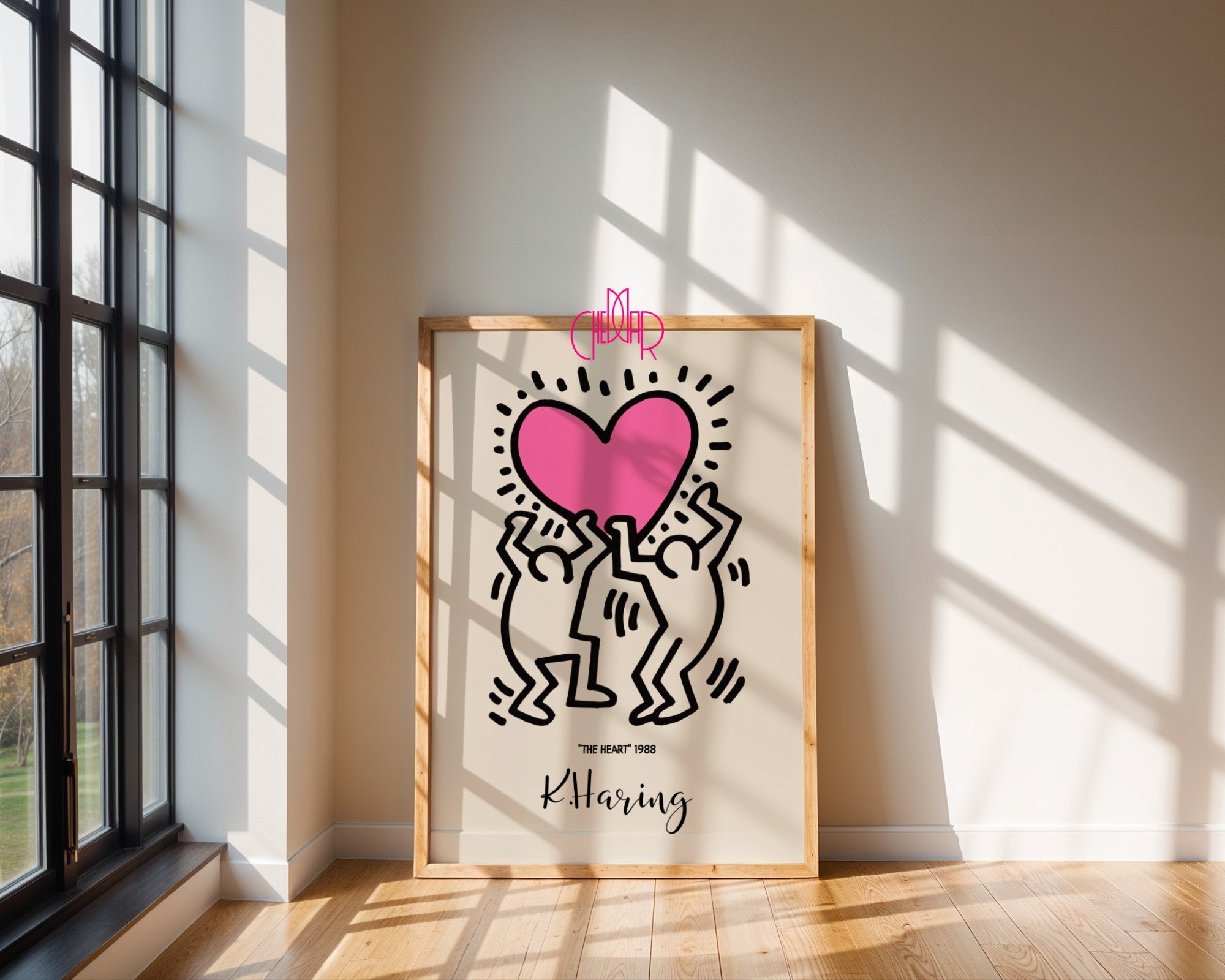 Plakat Keith Haring The Heart, serce 1988, street art, pop art