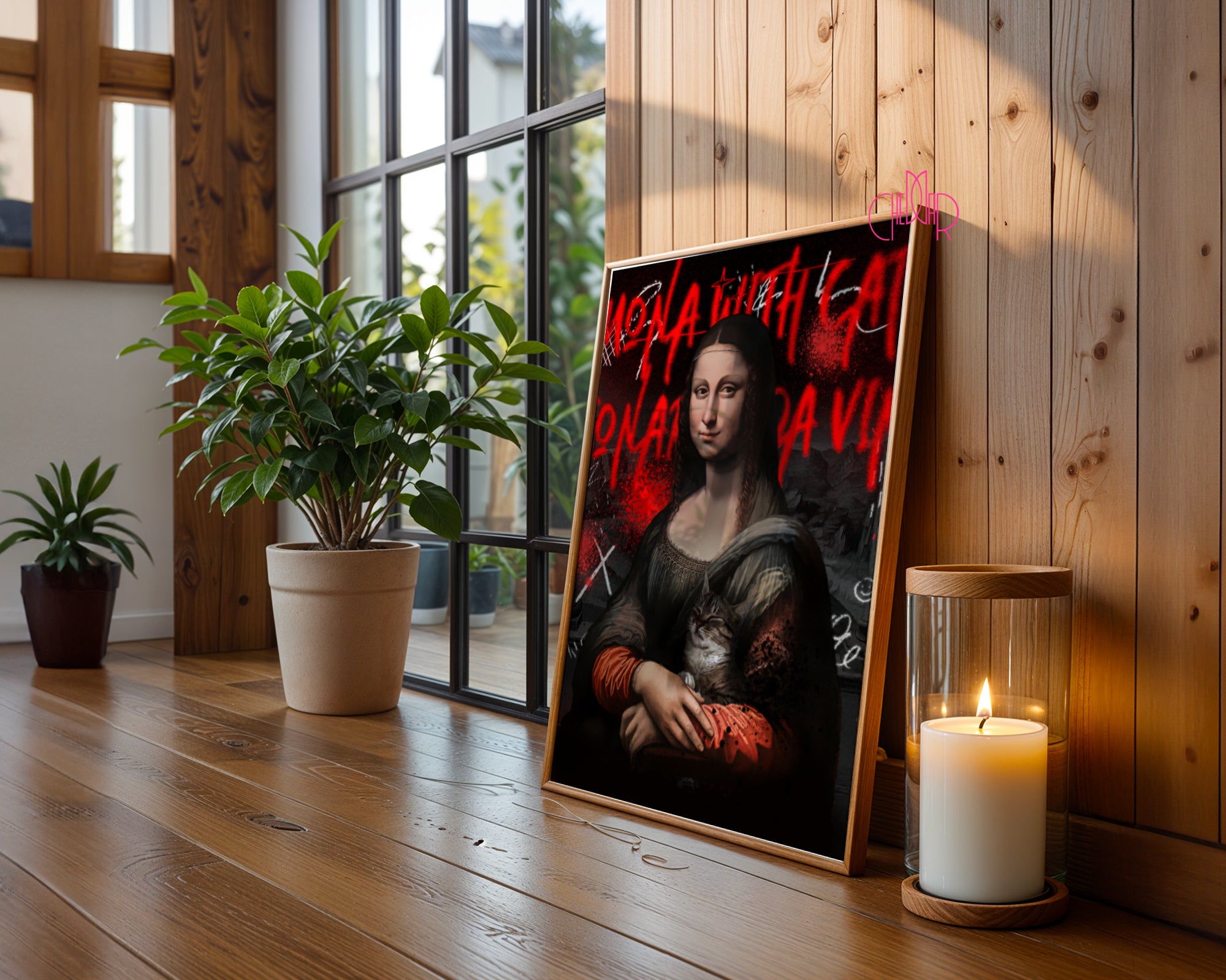 Mona Lisa with Cat – Urban Renaissance