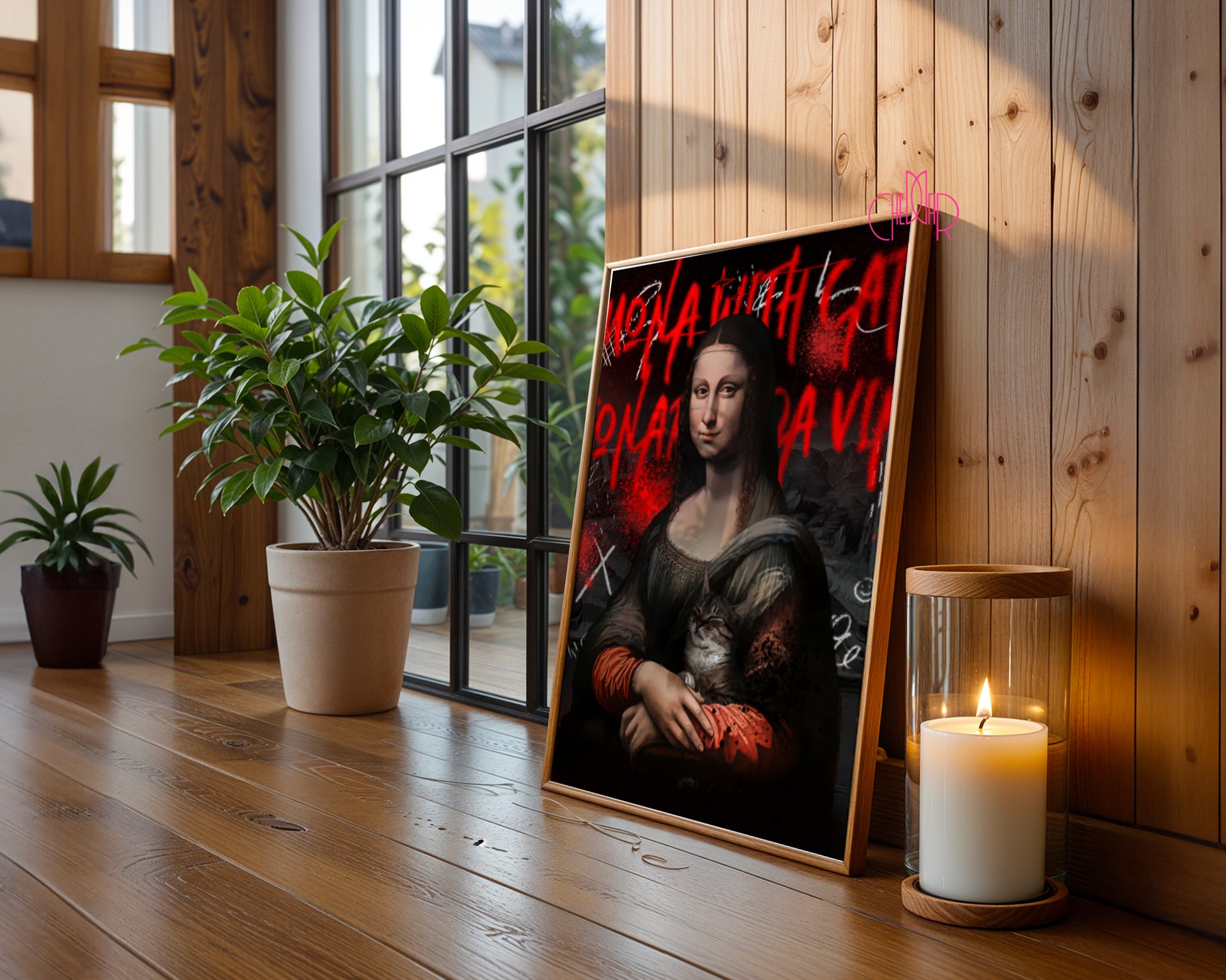 Mona Lisa with Cat – Urban Renaissance