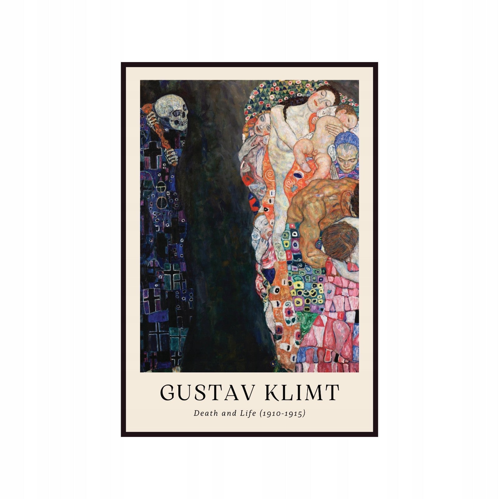 Plakat Gustaw Klimt śmierć i życie, sztuka współczesna