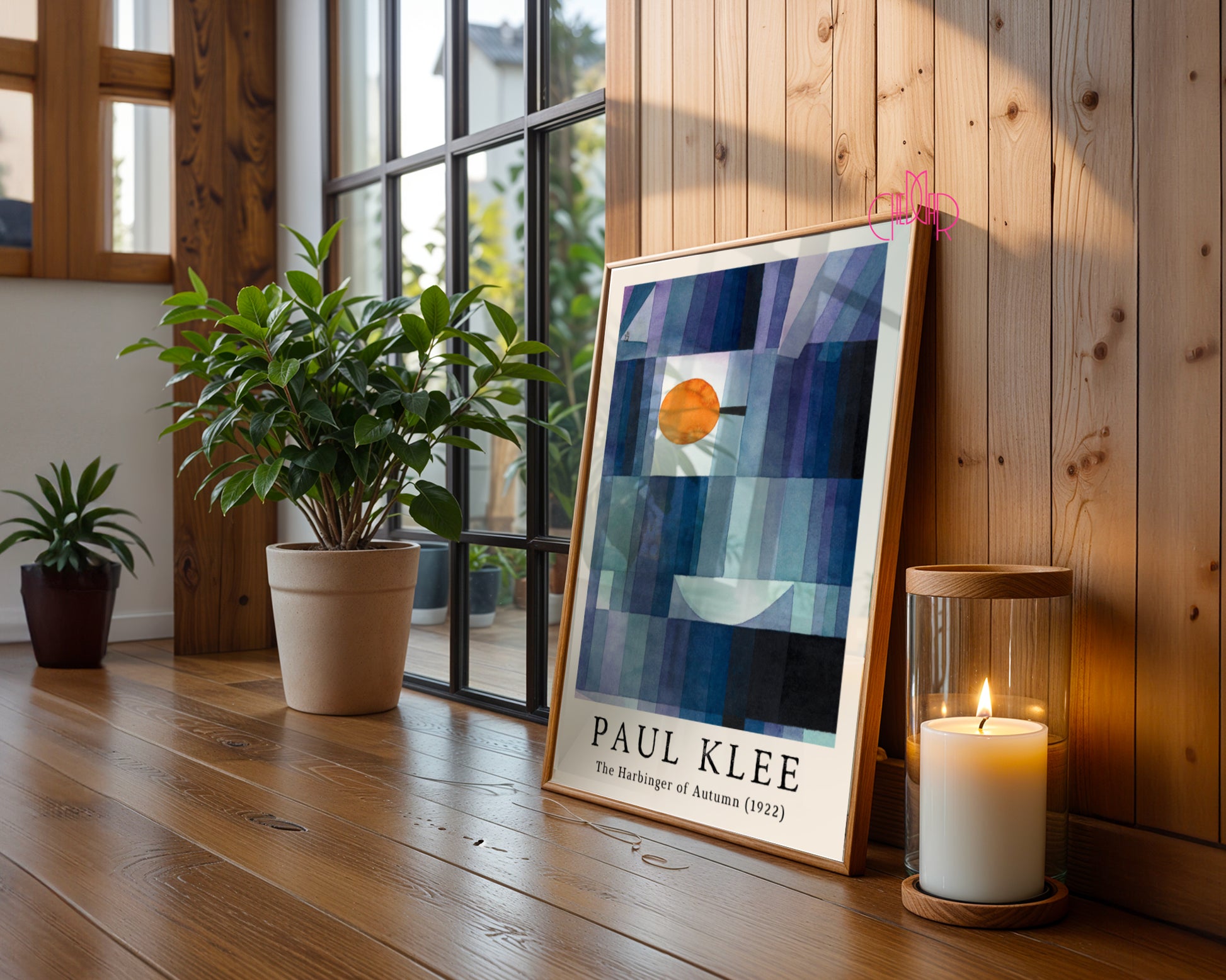 Plakat Paul Klee The Harbinger of Autumn 1922, kubizm, abstrakcja