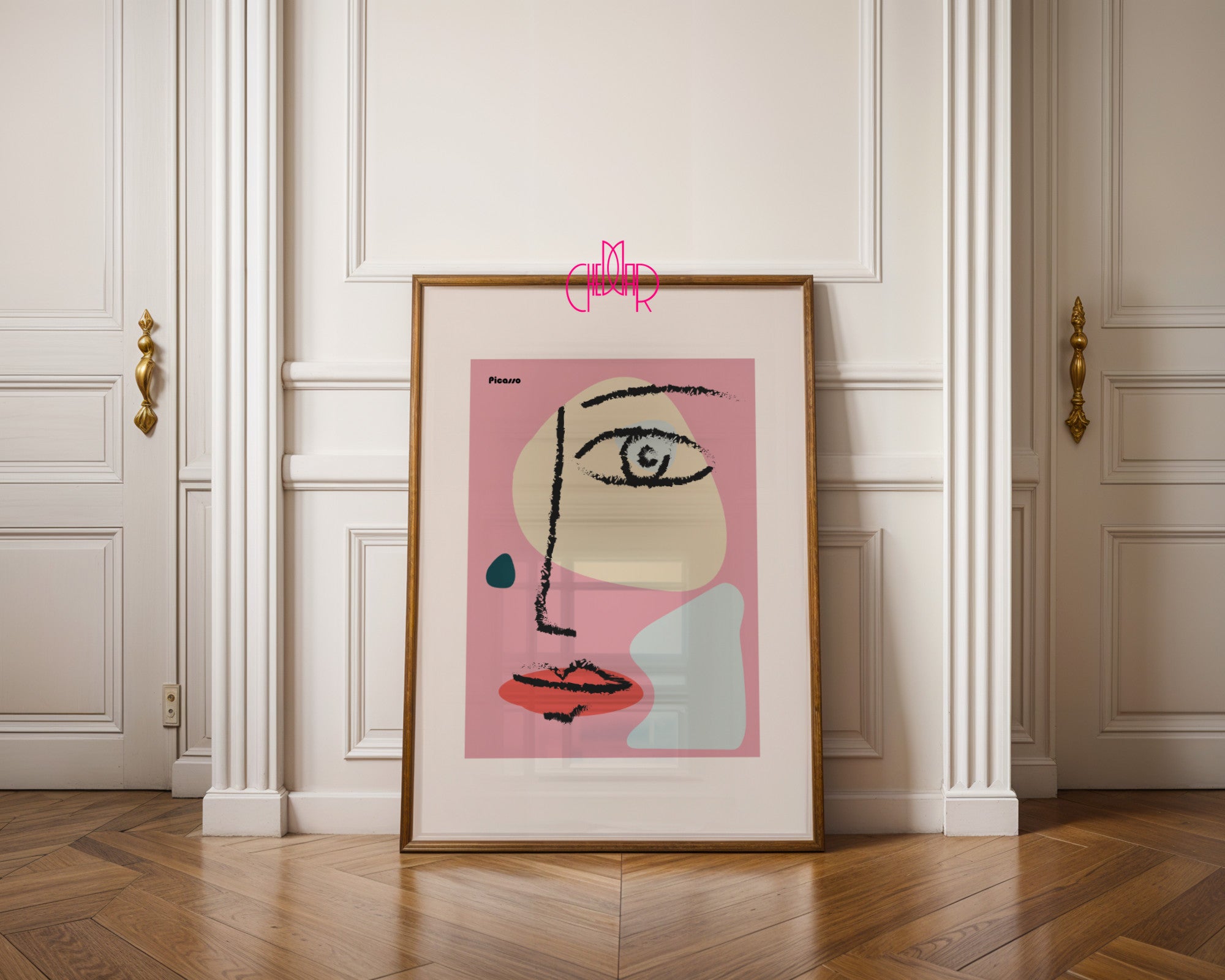 Pablo Picasso – Pink Abstract Face & Bold Expressions