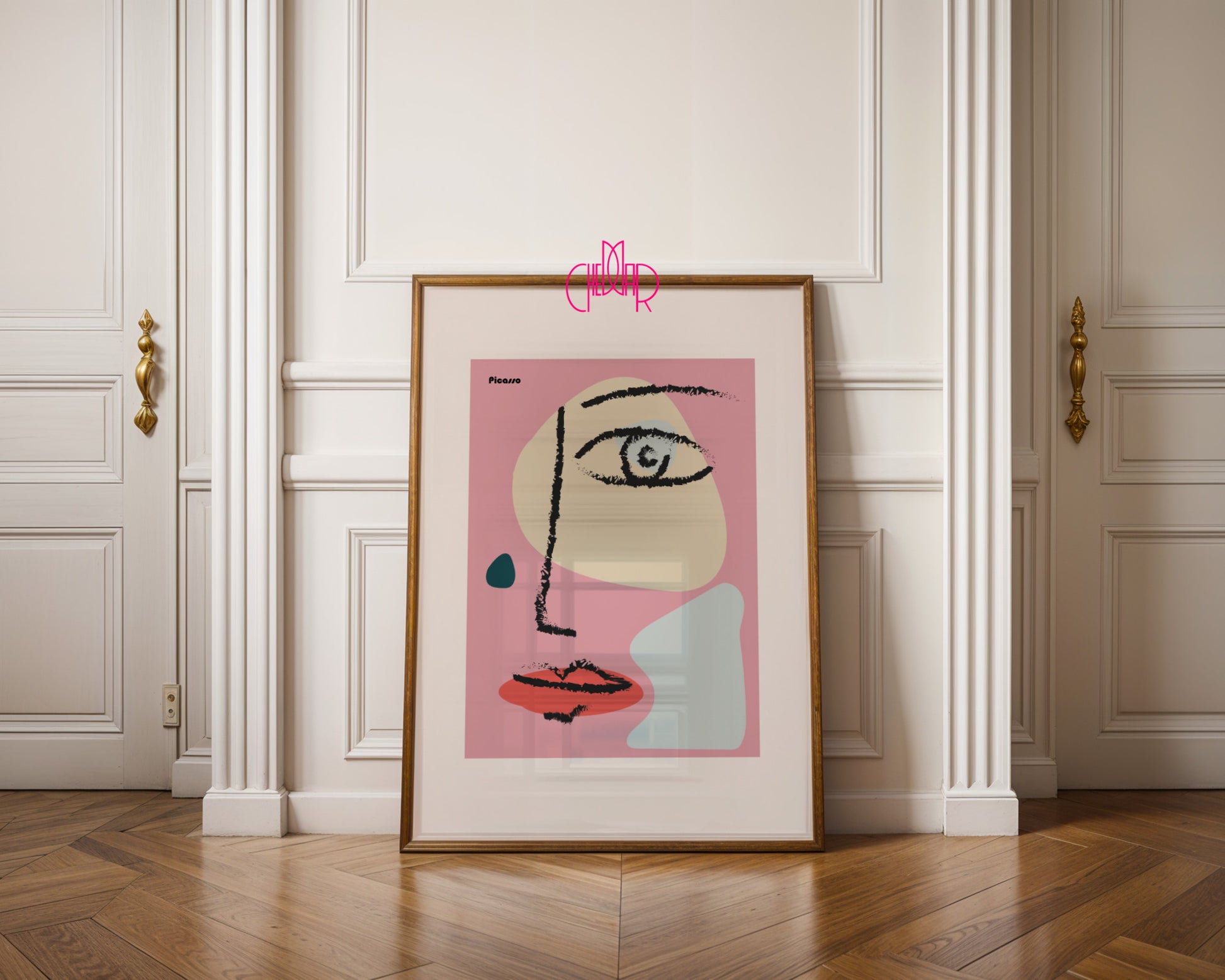 Pablo Picasso – Pink Abstract Face & Bold Expressions