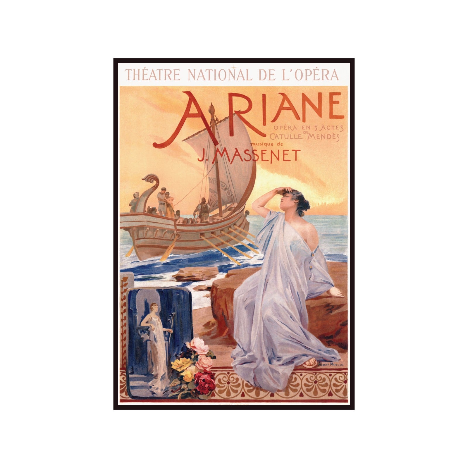 Plakat Art Nouveau – Ariane – Théâtre National de l’Opéra, 1865