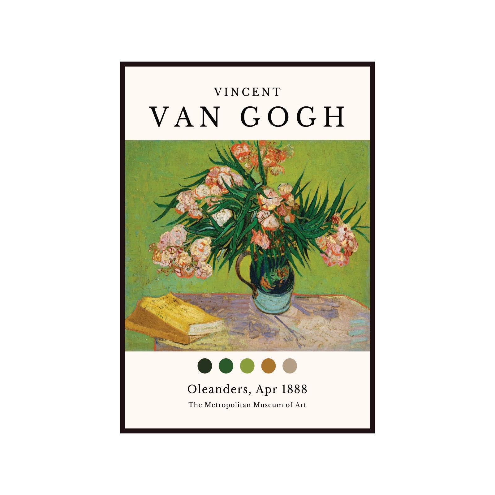 Plakat Vincent Van Gogh Oleanders, kwiecień 1888, muzeum sztuki
