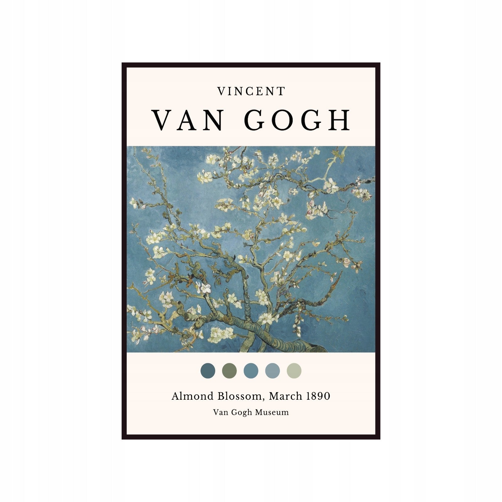 Plakat Vincent Van Gogh Kwitnące Migdały, Muzeum Van Gogha