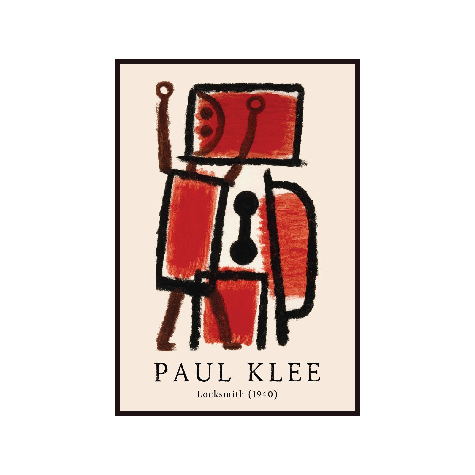 Plakat Paul Klee Locksmith 1940, abstrakcja