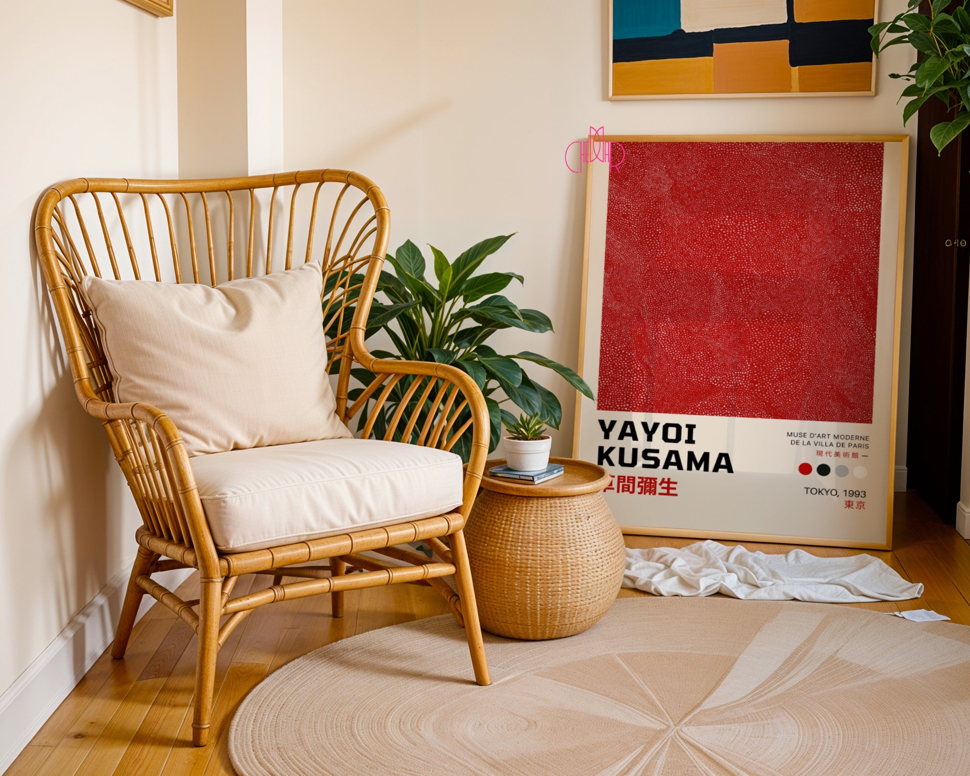 Plakat Yayoi Kusama Red Polka Dots, Tokyo, Japonia, Muzeum w Paryżu