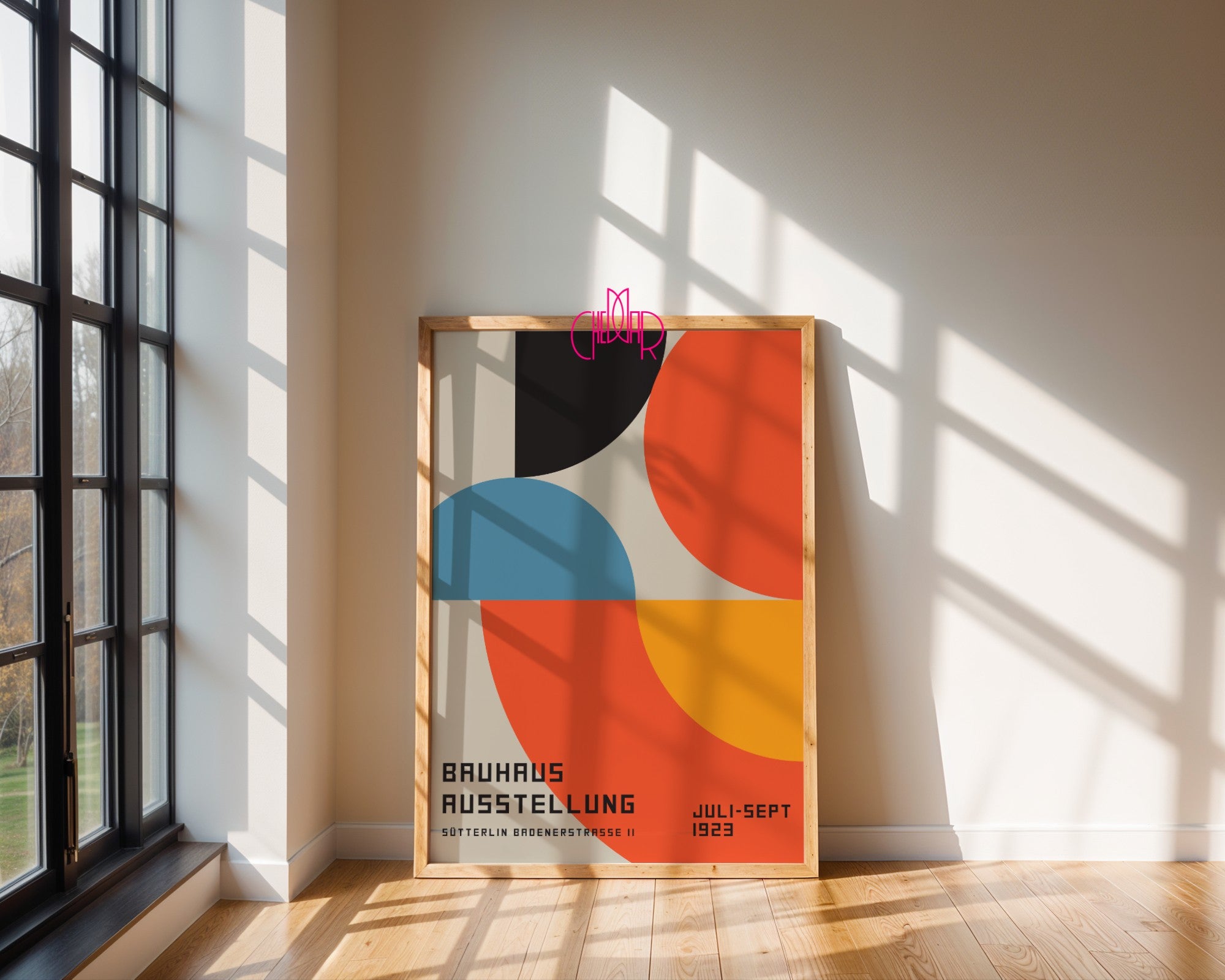 Plakat Bauhaus 1923, Abstrakcja, Vintage, Retro, Dekoracja Ścienna