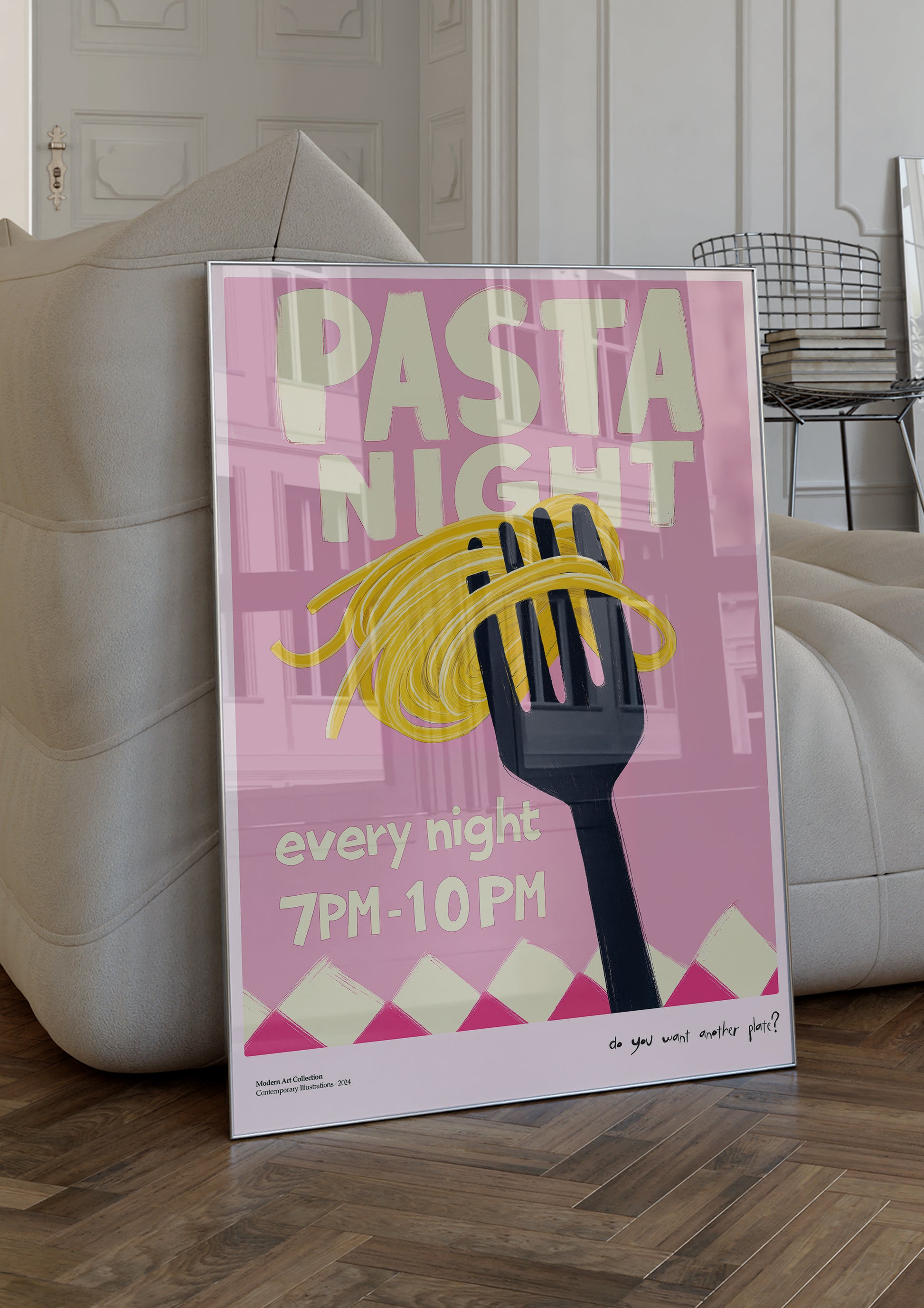 Plakat „Pasta Night” – Bo każda noc jest dobra na odrobinę Italii!