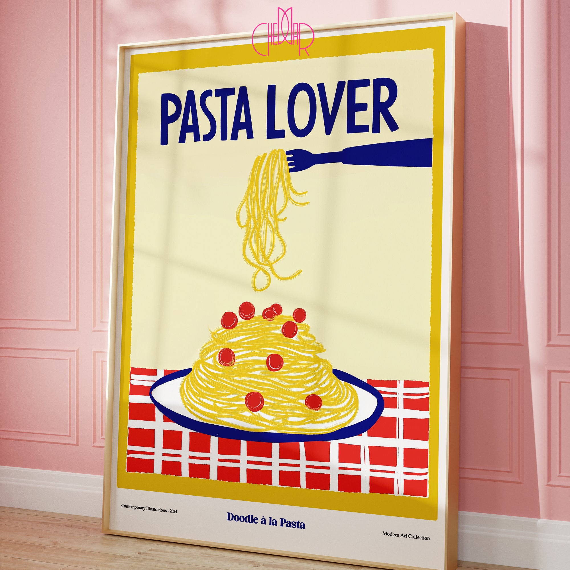 Plakat modernistyczny Pasta Lover, Galeria Sztuki Współczesnej