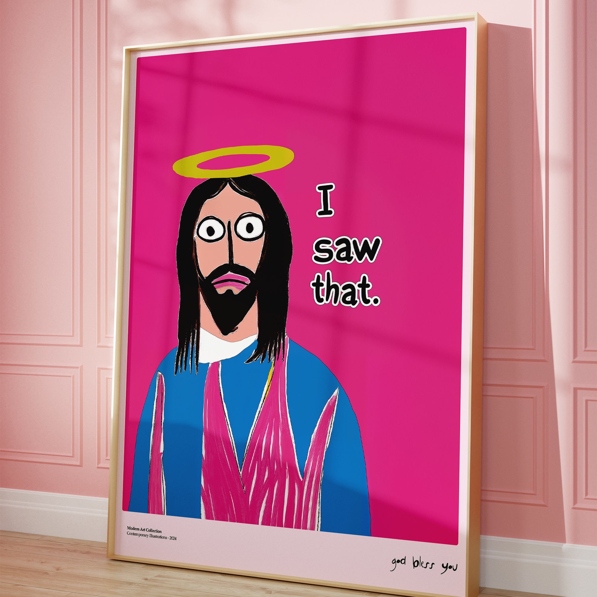 Plakat I Saw That, Jesus Art, modernizm, sztuka współczesna